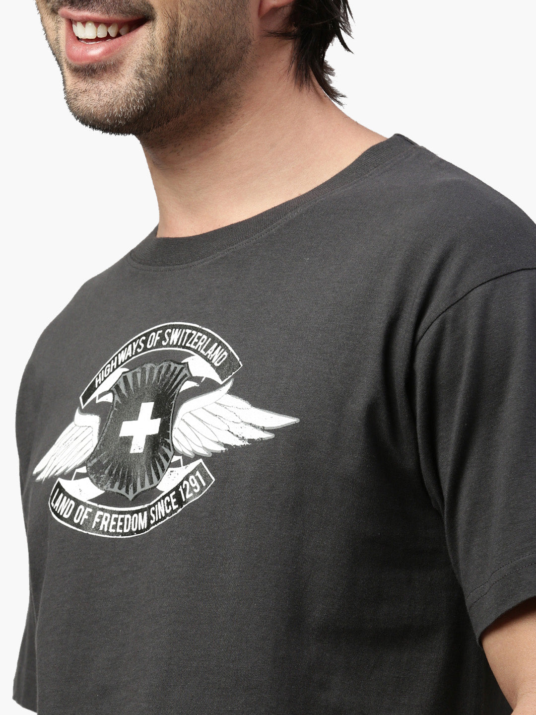 Switcher shirt Highways of Switzerland color/410 arsenic