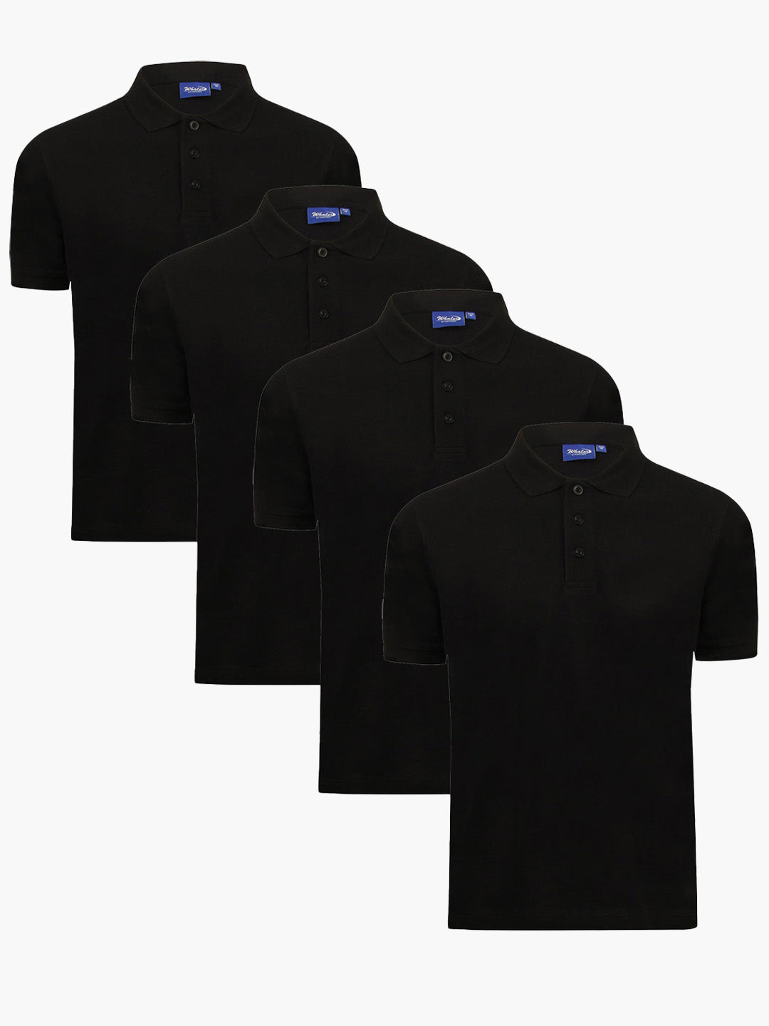 4-er-Pack Airtex Piqué Poloshirt Whale