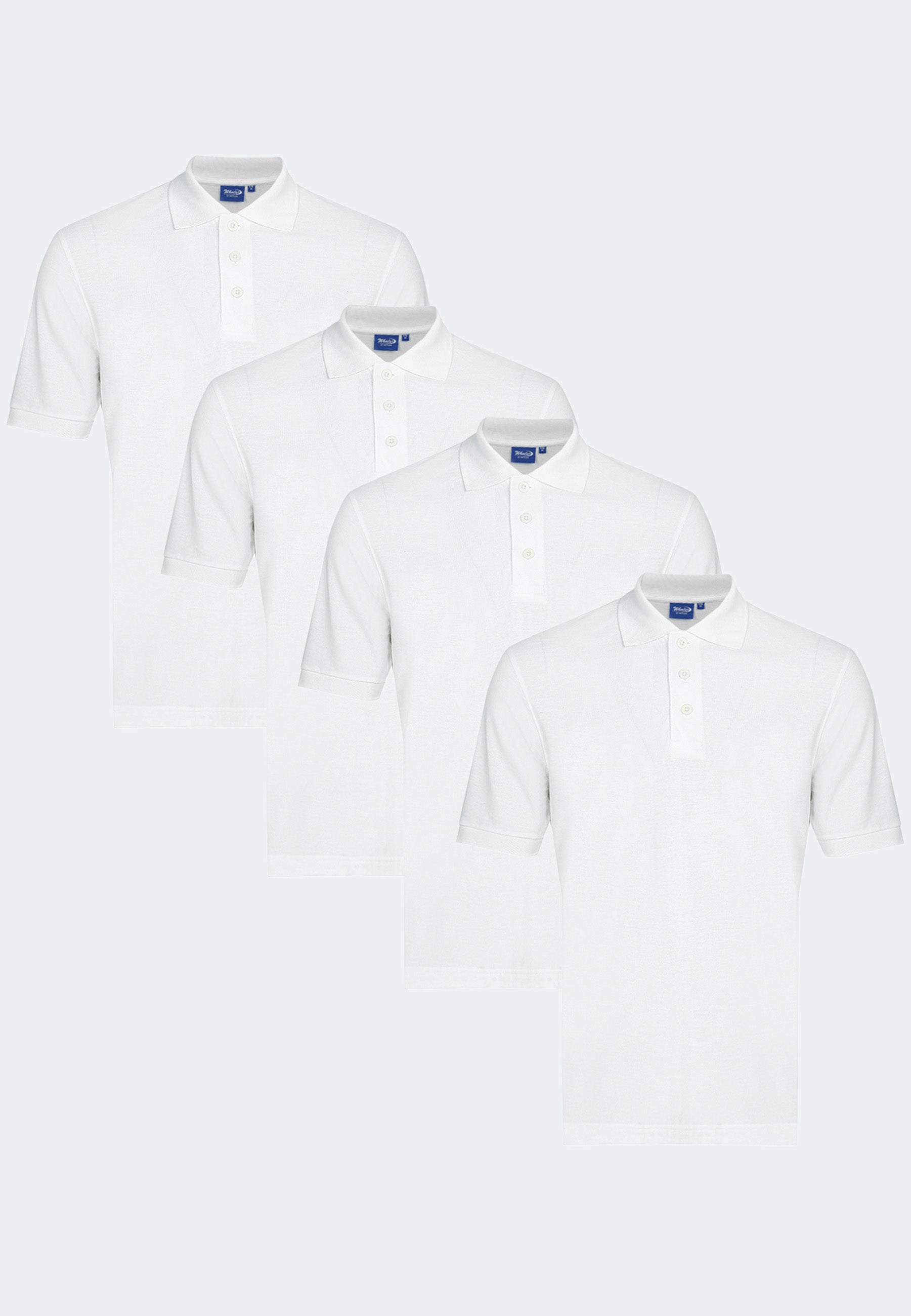 4-er-Pack Airtex Piqué Poloshirt Whale
