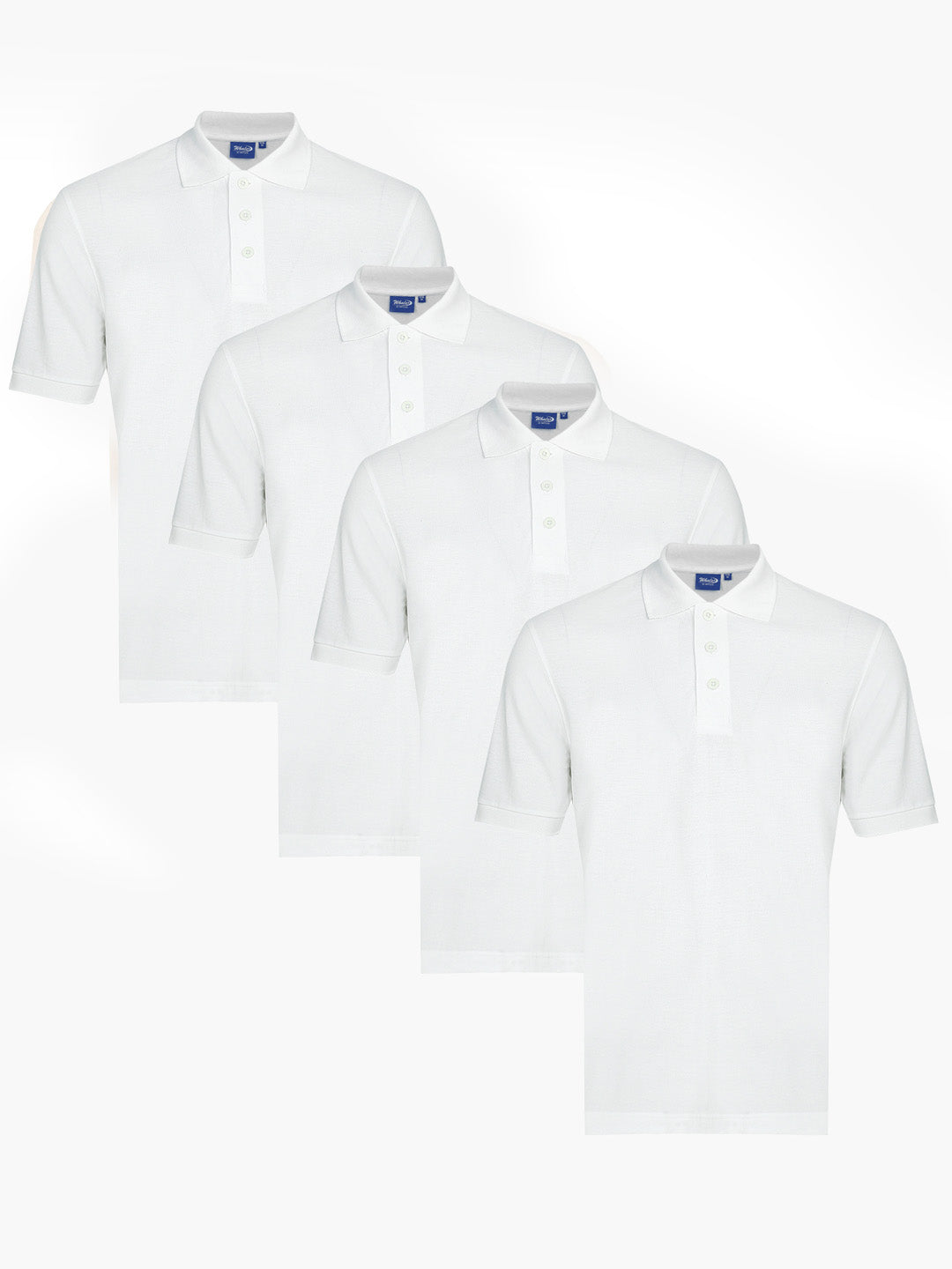 4-er-Pack Airtex Piqué Poloshirt Whale