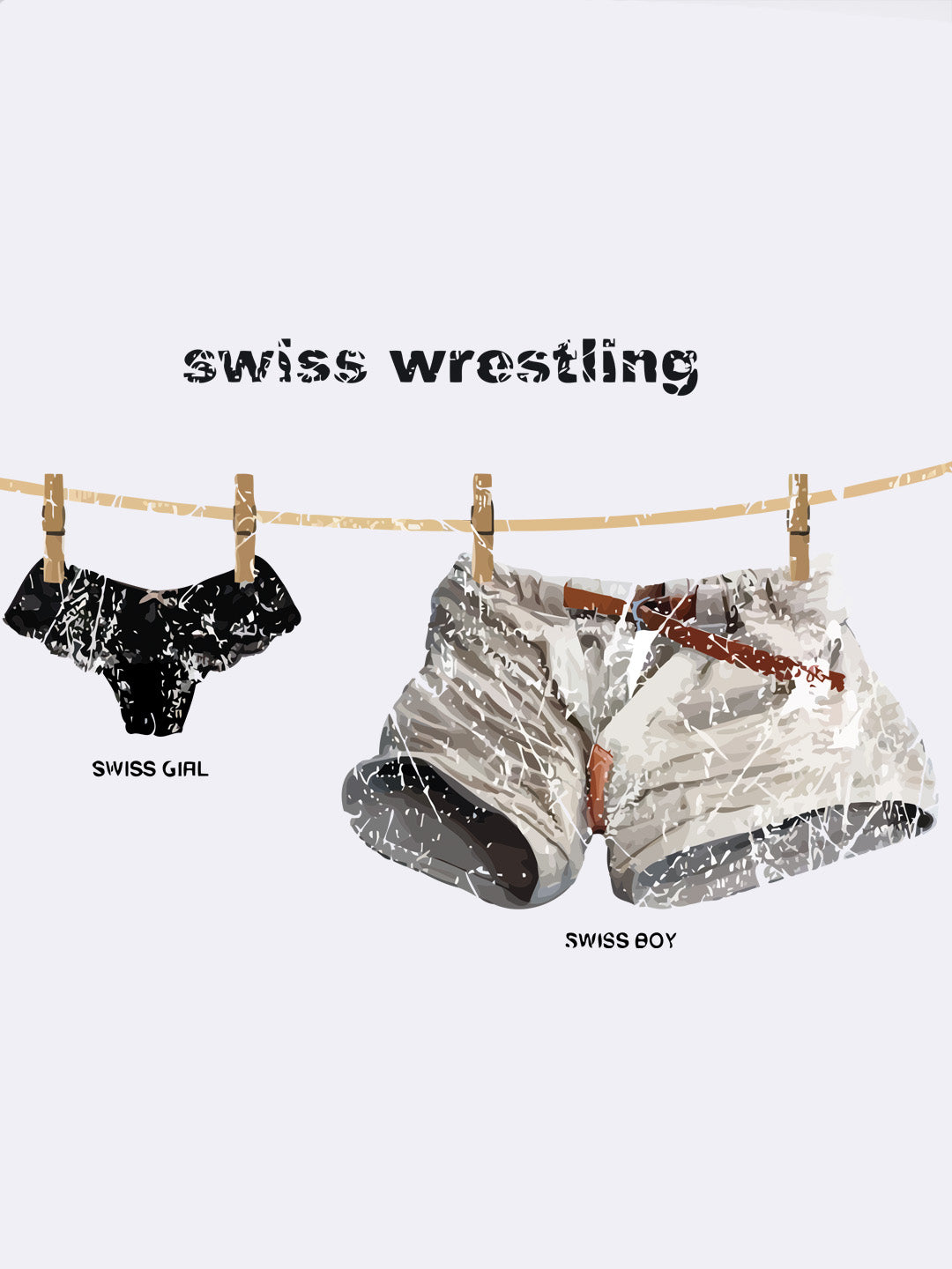 Switcher shirt Wrestling color/43 blanc chine