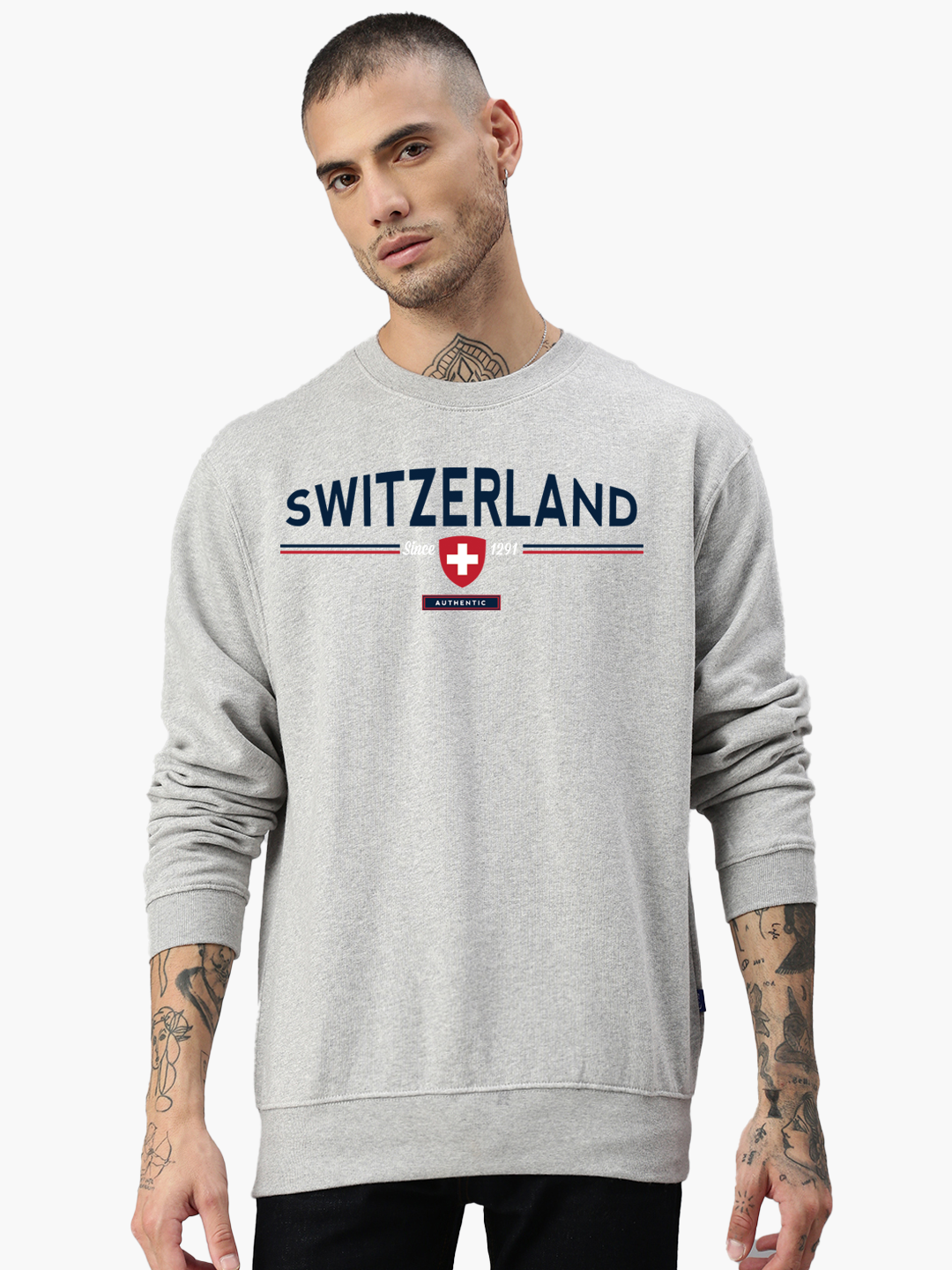 Switcher sweatshirt switzerland color/42 gris chine