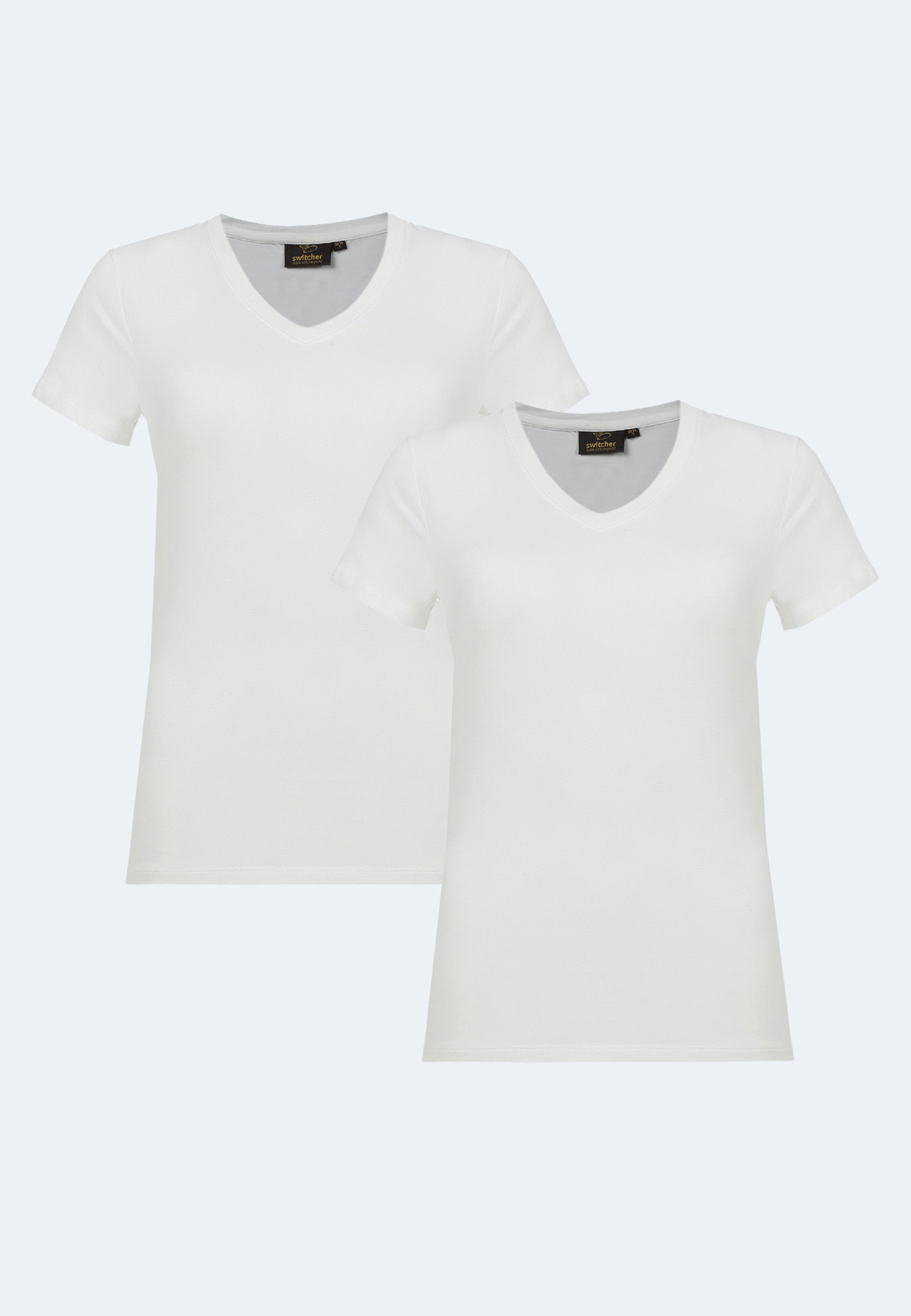 2er-Pack Stretch T-Shirt V-Neck Giorgia