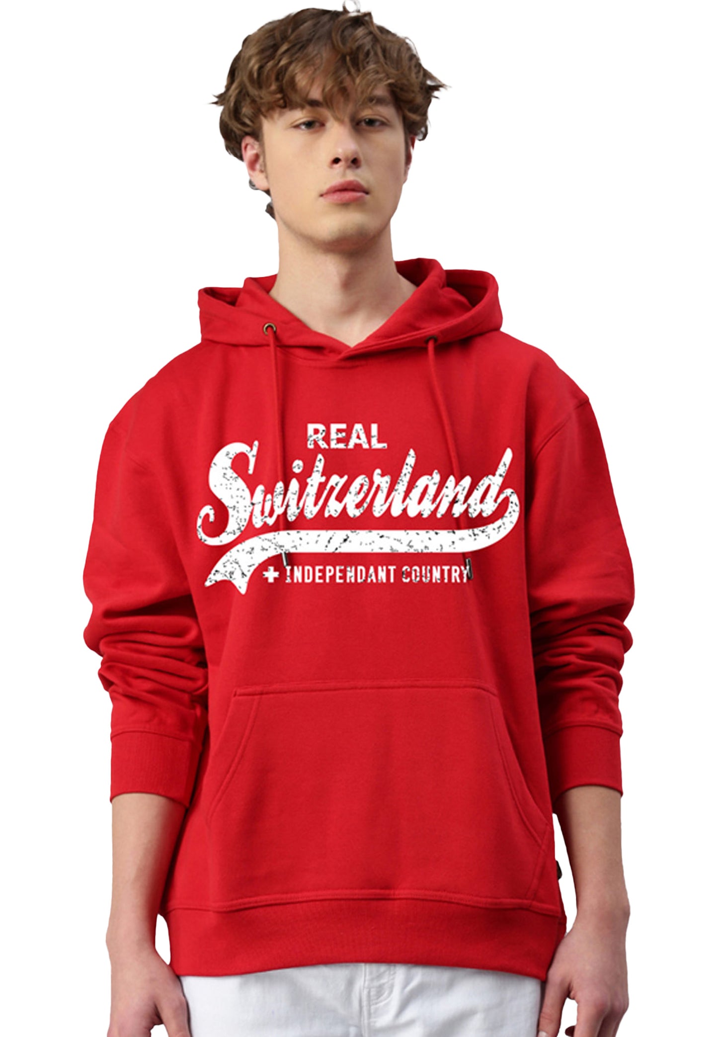 Switcher hoodie men Wild Life Switzerland color/10 rouge