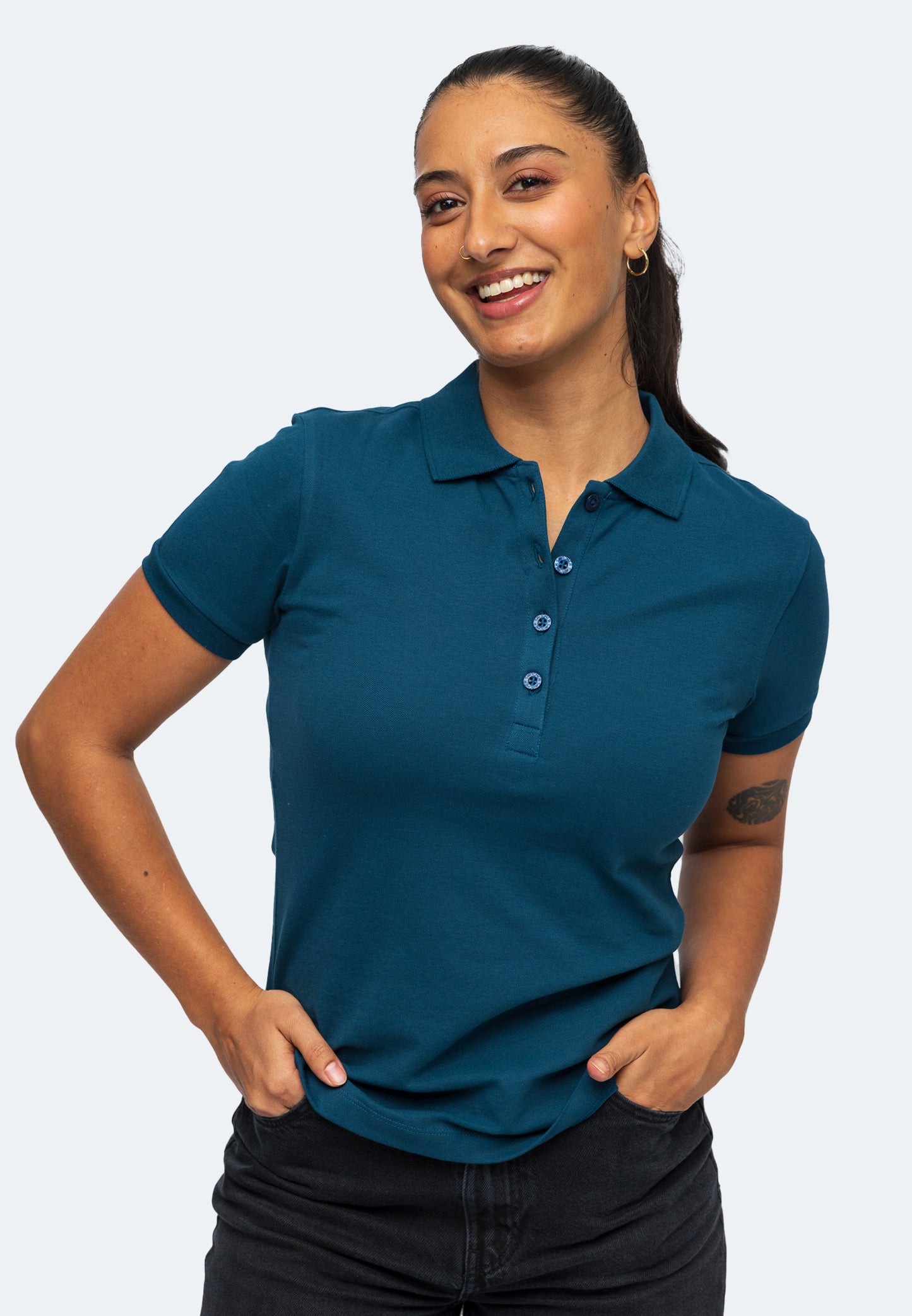 Switcher Lady polo stacy color/245 petrol
