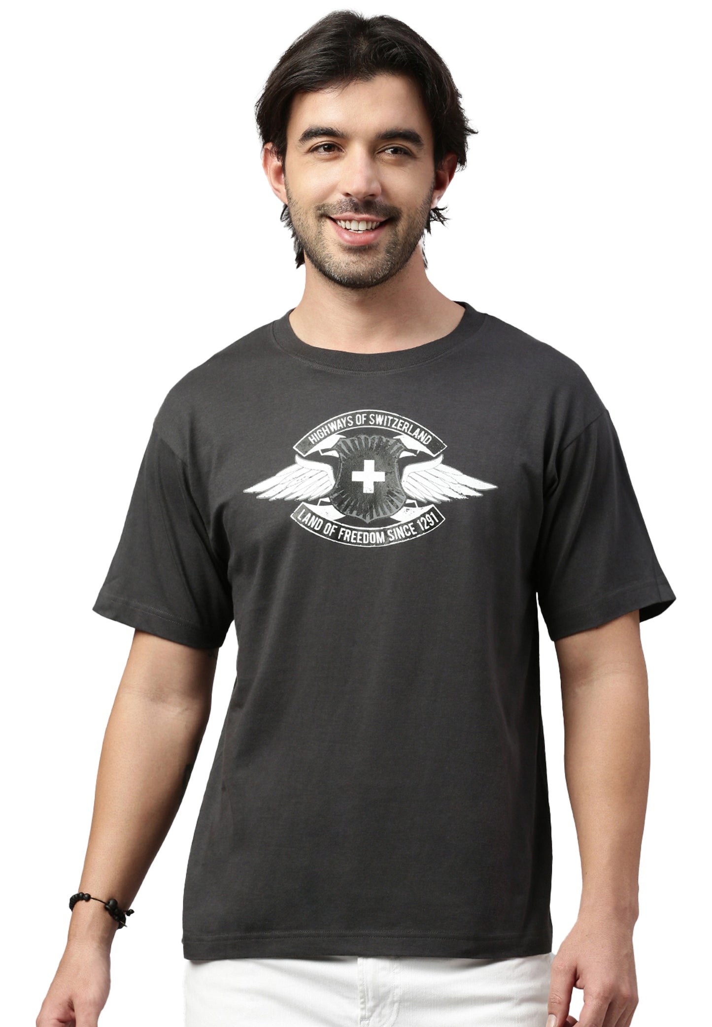 Switcher shirt Highways of Switzerland color/410 arsenic