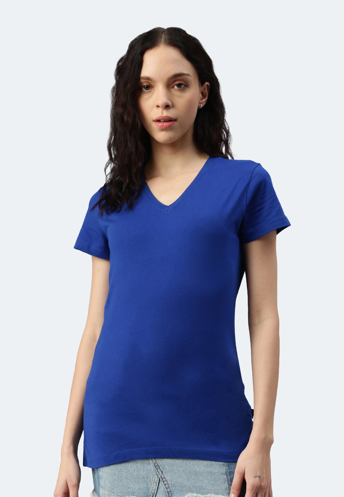 Switcher shirt Lady whale color/259 ocean