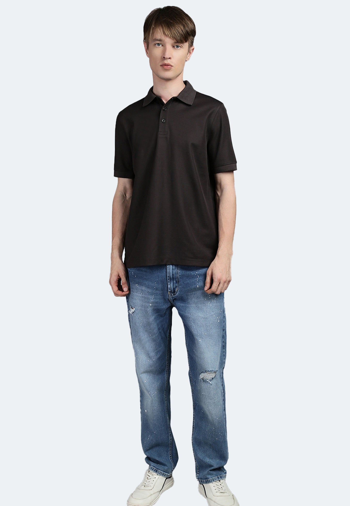 Switcher men's polo sammy color/410 arsenic