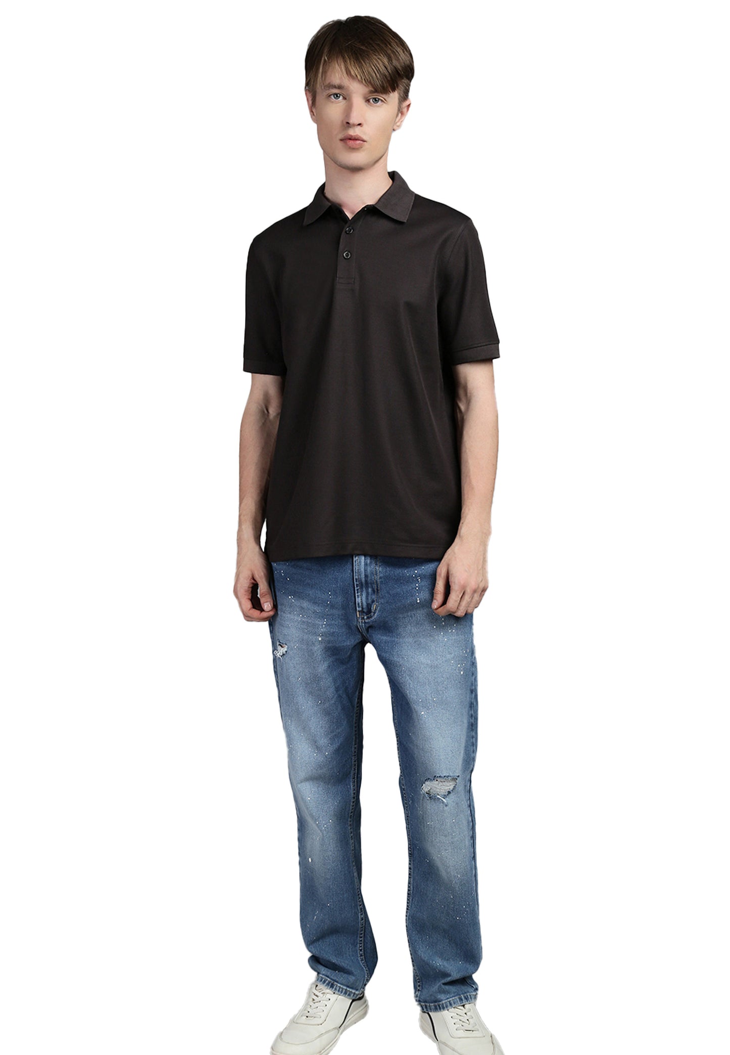 Switcher men's polo sammy color/410 arsenic