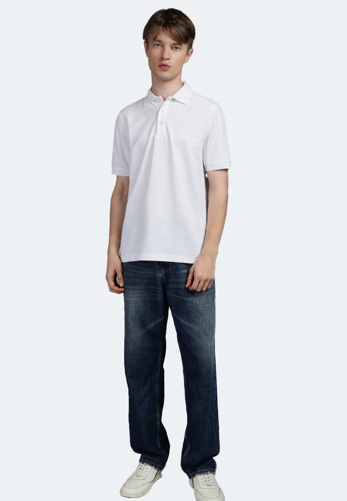 Switcher men's polo sammy color/1 blanc