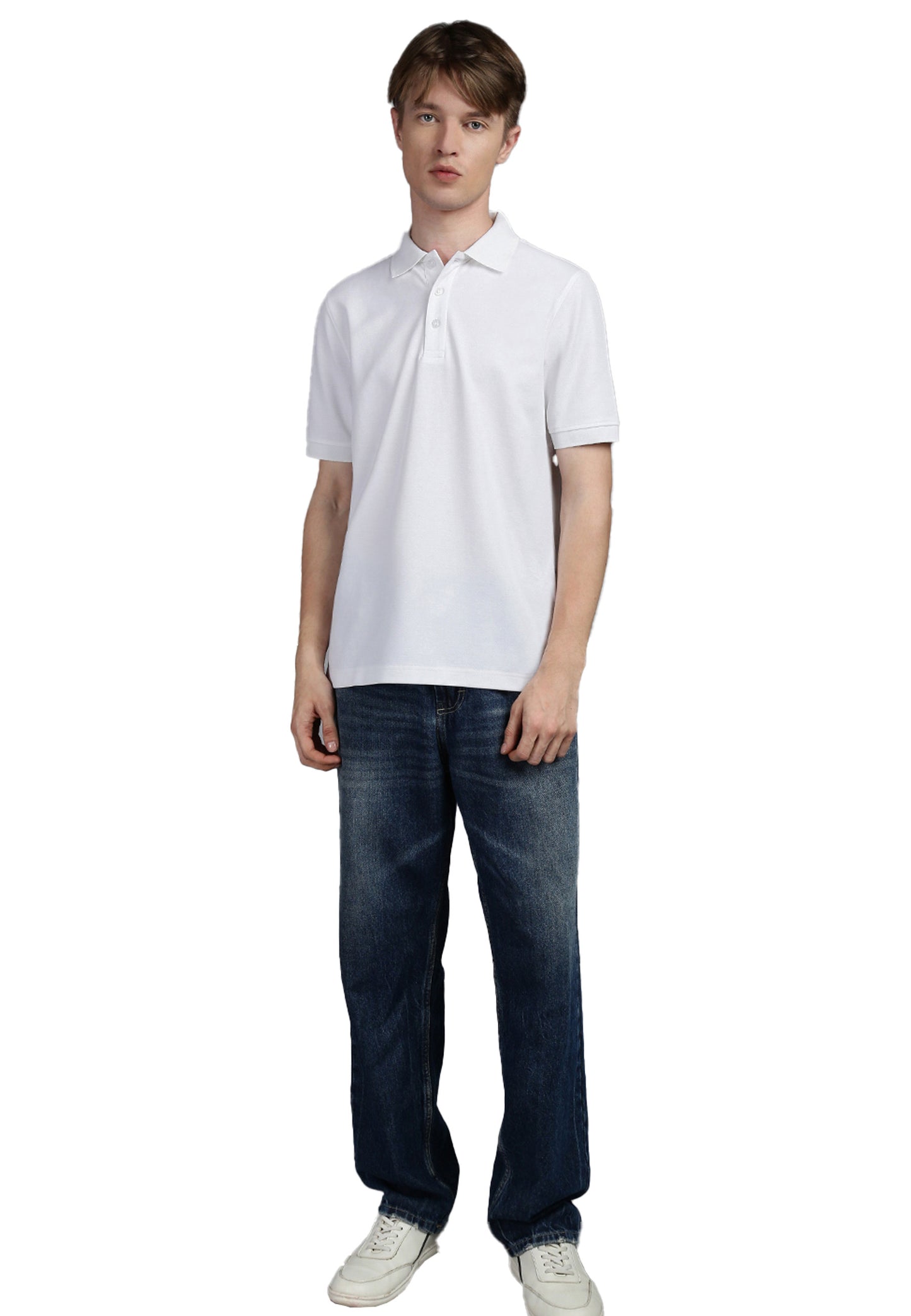 Switcher men's polo sammy color/1 blanc