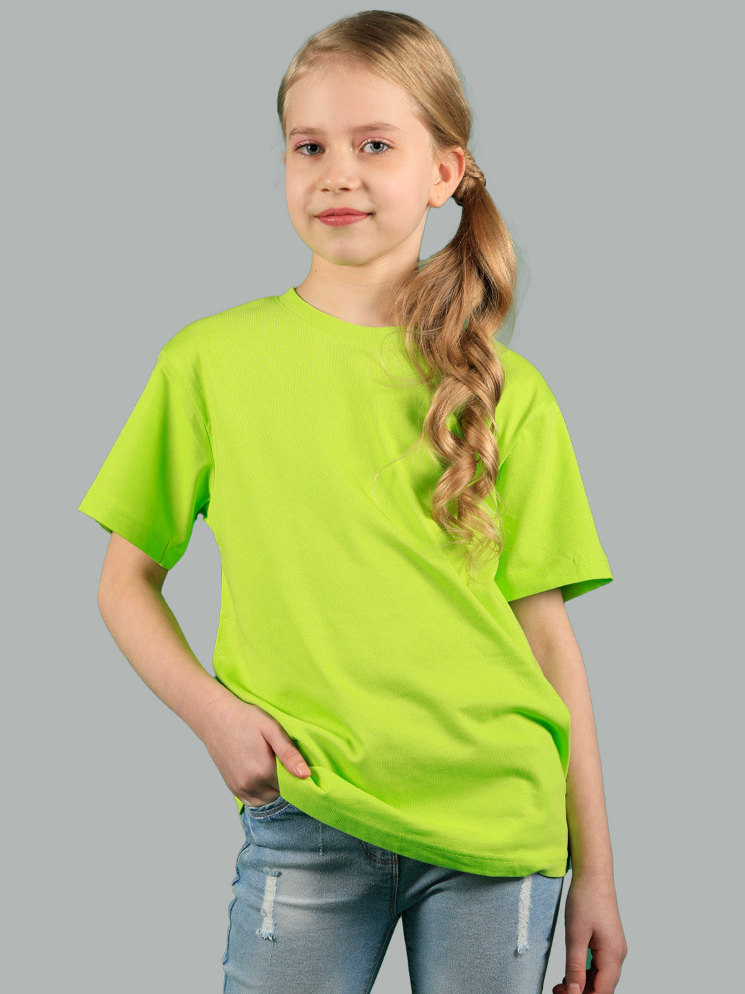Kinder-T-Shirt Bio GOTS Baolino-limette-switcher