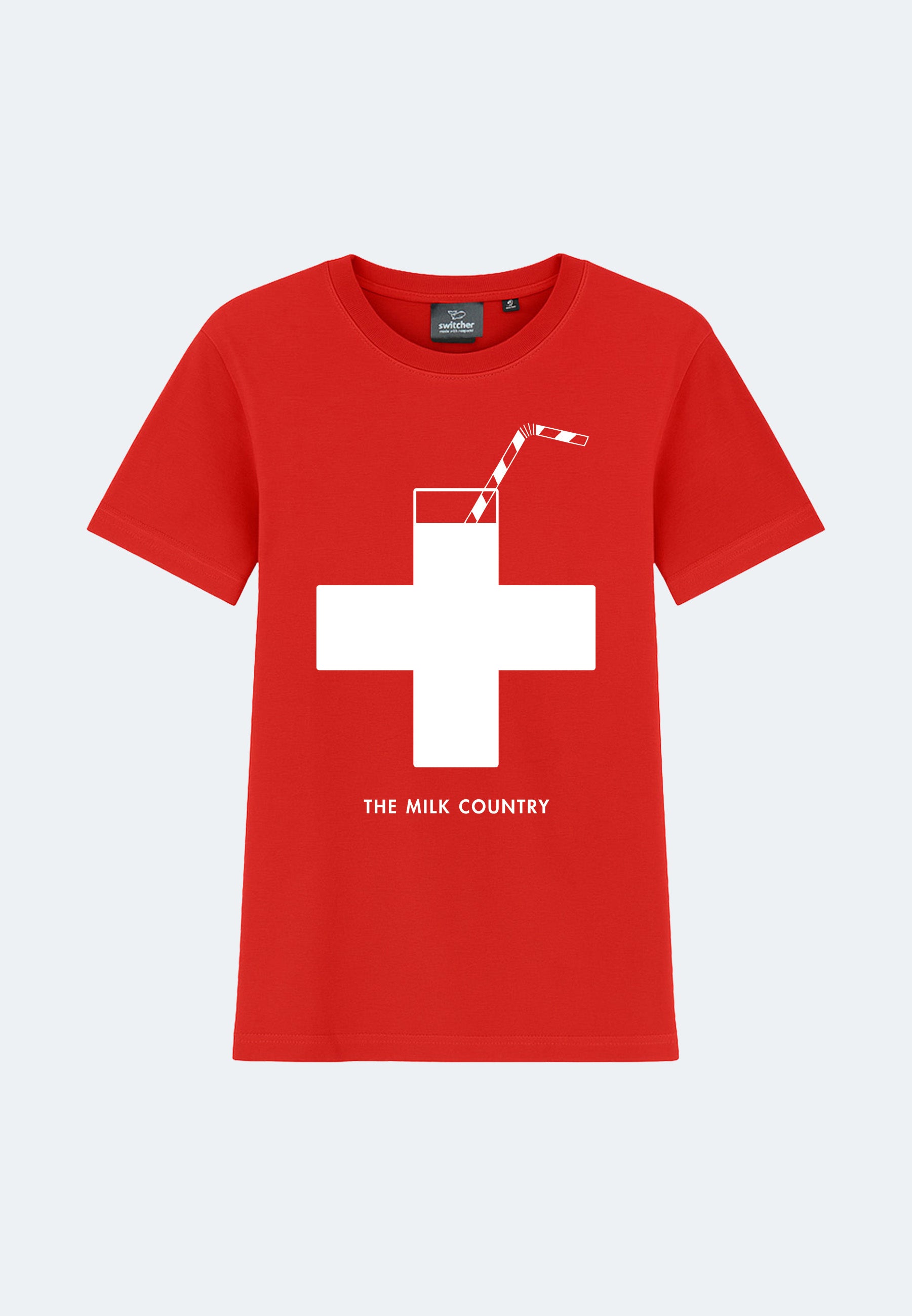 Switcher shirt kid's milk country color/10 rouge