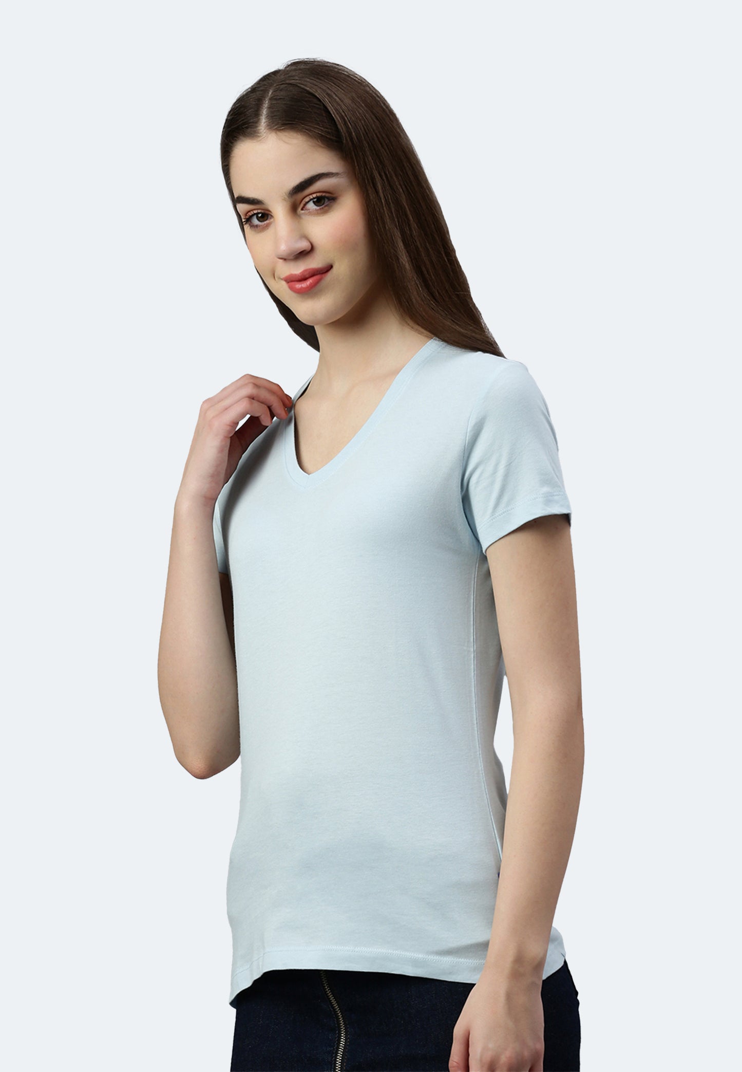 Switcher shirt Lady whale color/204 blue angel