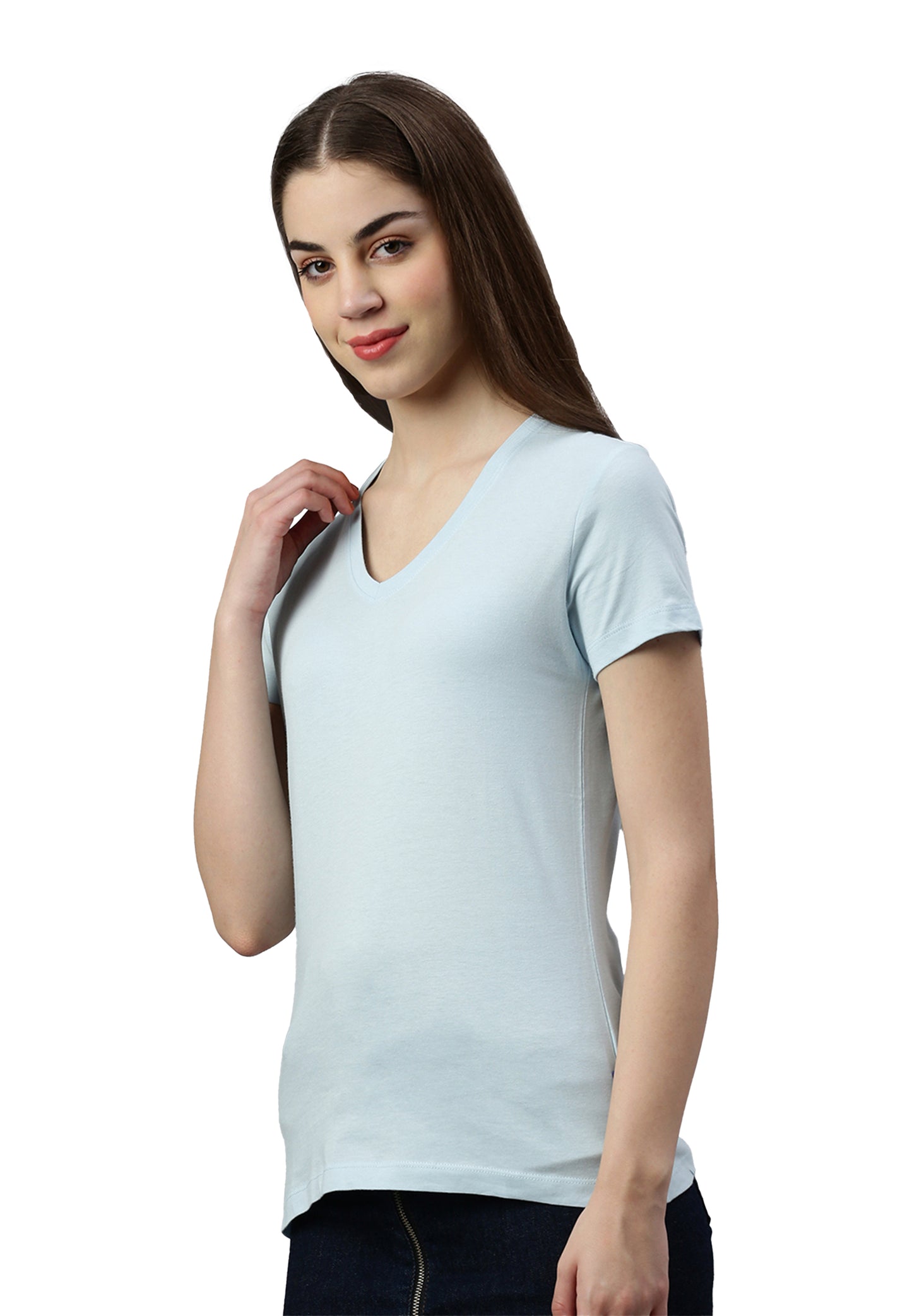 Switcher shirt Lady whale color/204 blue angel