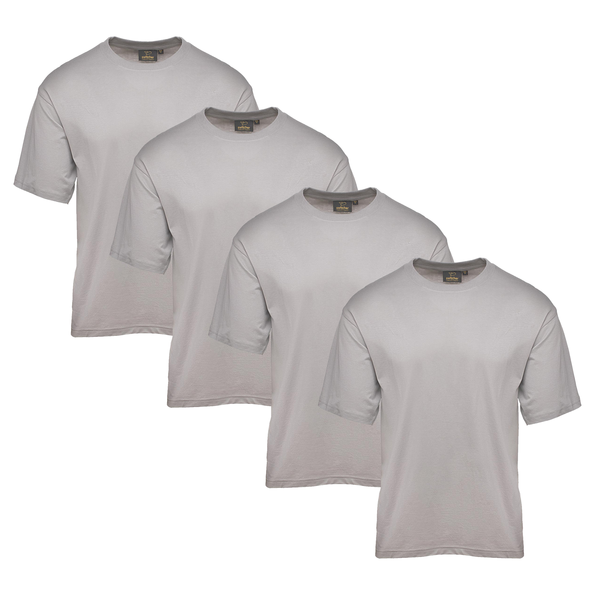 4-er-Pack-Classic T-Shirt Grau Bob 2001