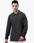 Langarm Baumwoll Piqué Poloshirt Ralph 4907