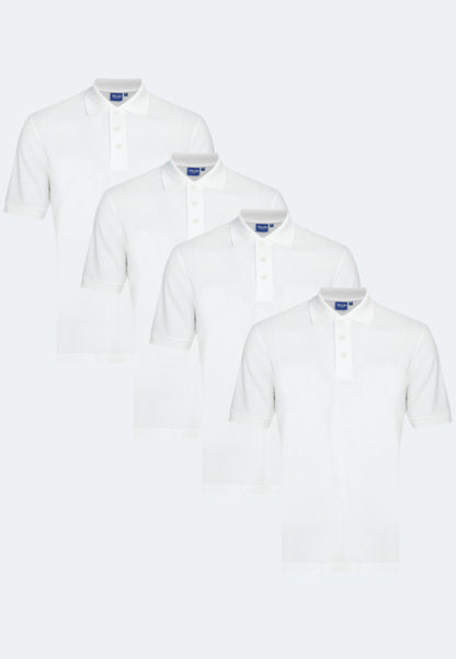 4-er-Pack Airtex Piqué Poloshirt Whale