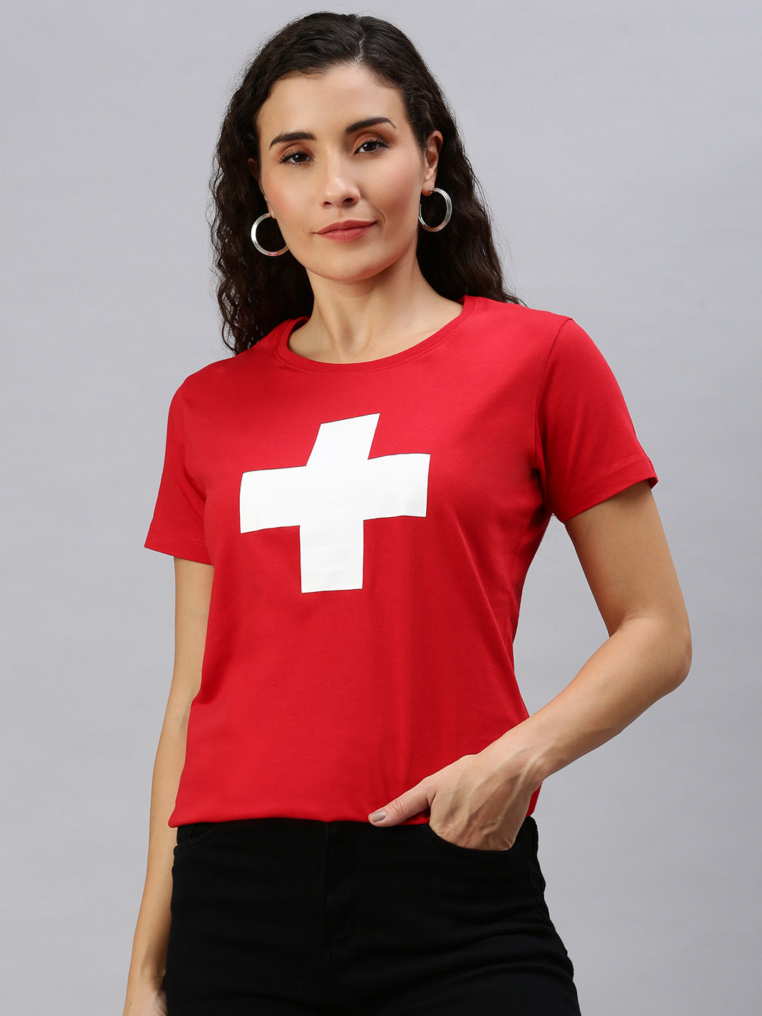 Helvetica T-Shirt Damen V-Neck 2035