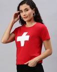 Helvetica T-Shirt Damen V-Neck 2035