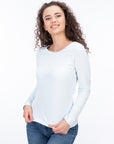 Frauen-Baumwoll-T-Shirt-Stretch-Langarm-Angelite-Switcher