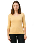 Yasmin Damen Basic T-Shirt 3/4 Arm