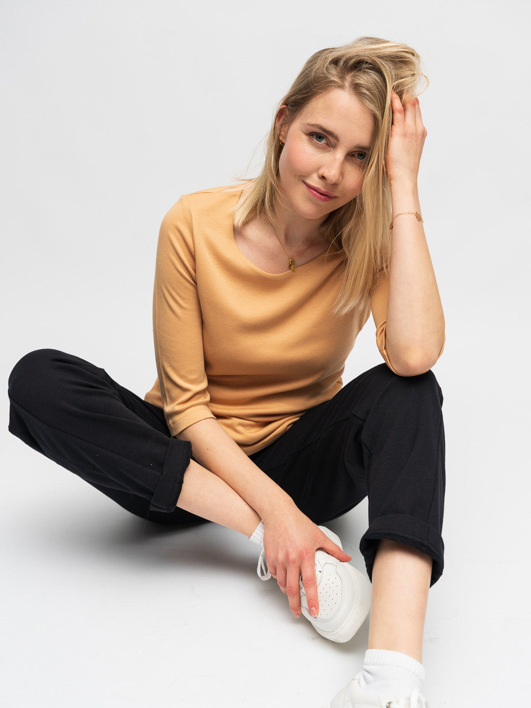 Yasmin Damen Basic T-Shirt 3/4 Arm