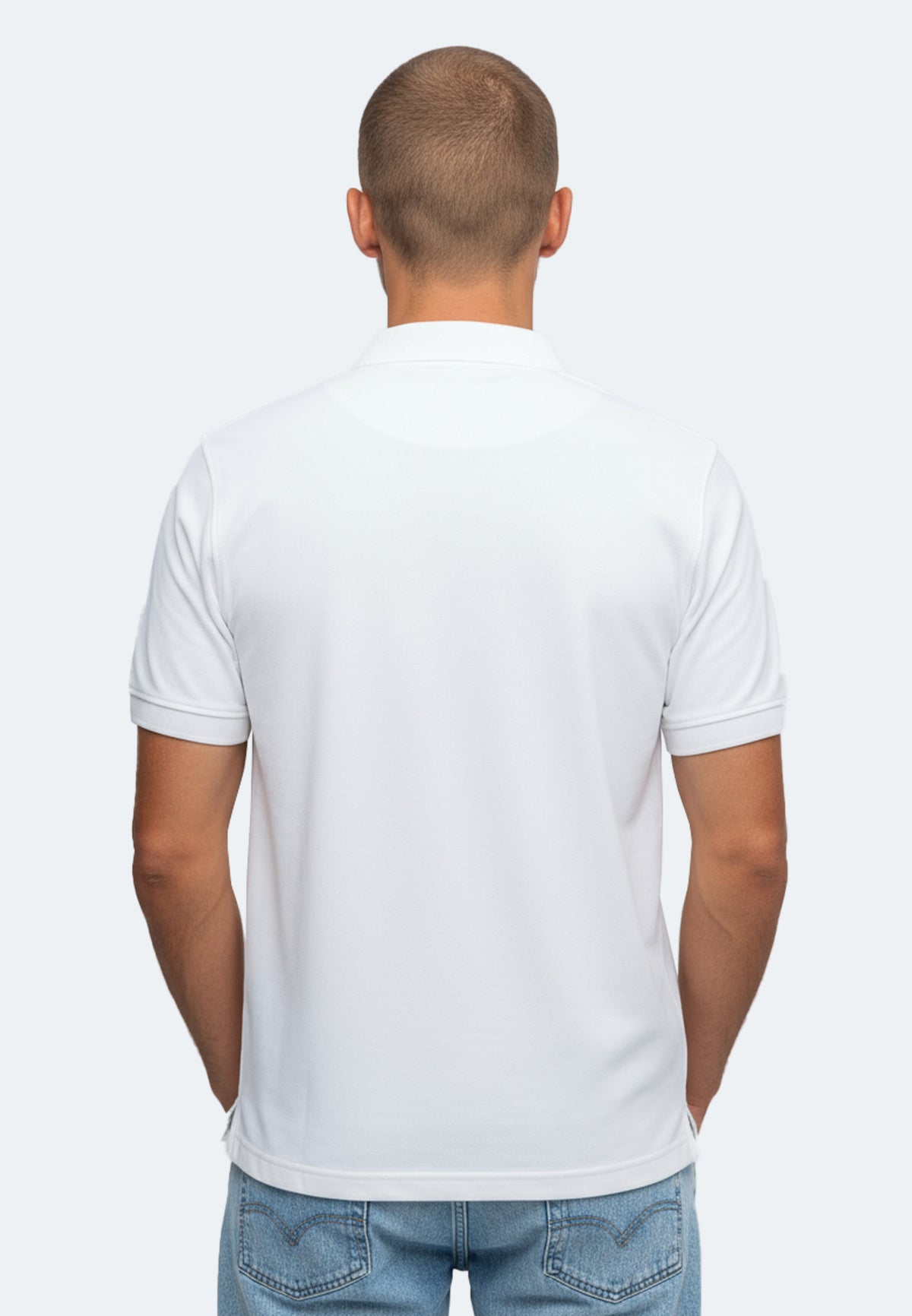 Switcher men's polo john color/1 blanc