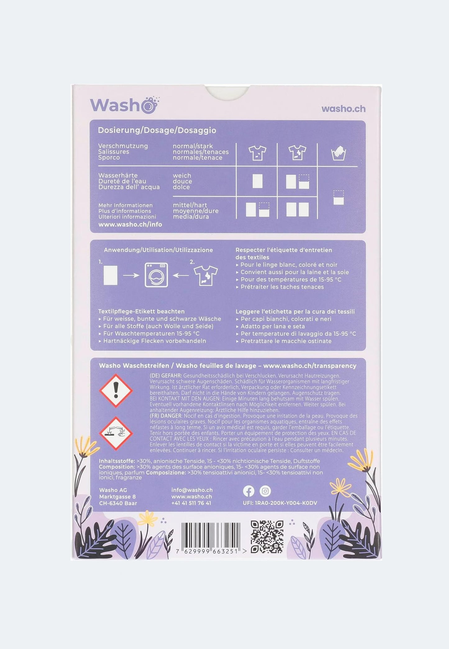 Waschstreifen Universal Lavender