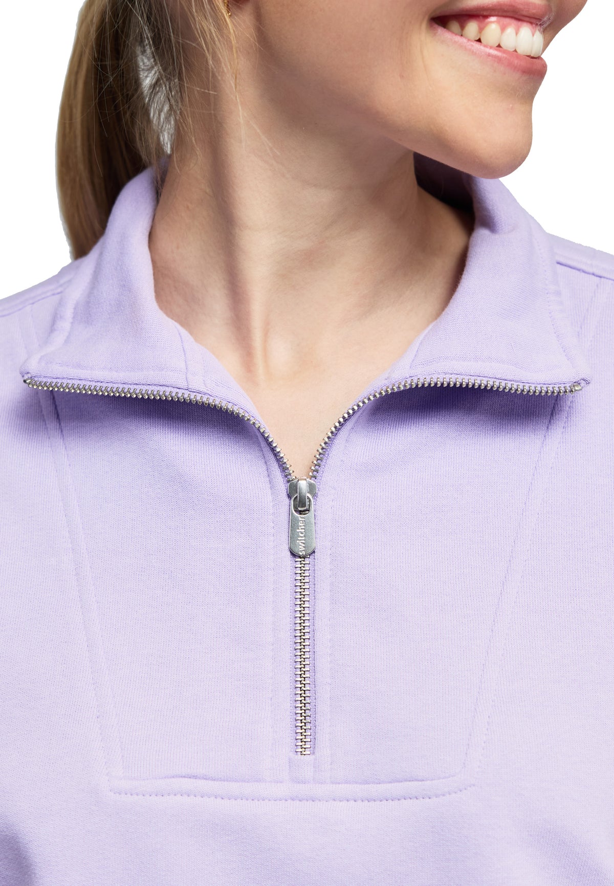 1001 Manchester – Half-Zip Sweatshirt Damen mit Stehkragen