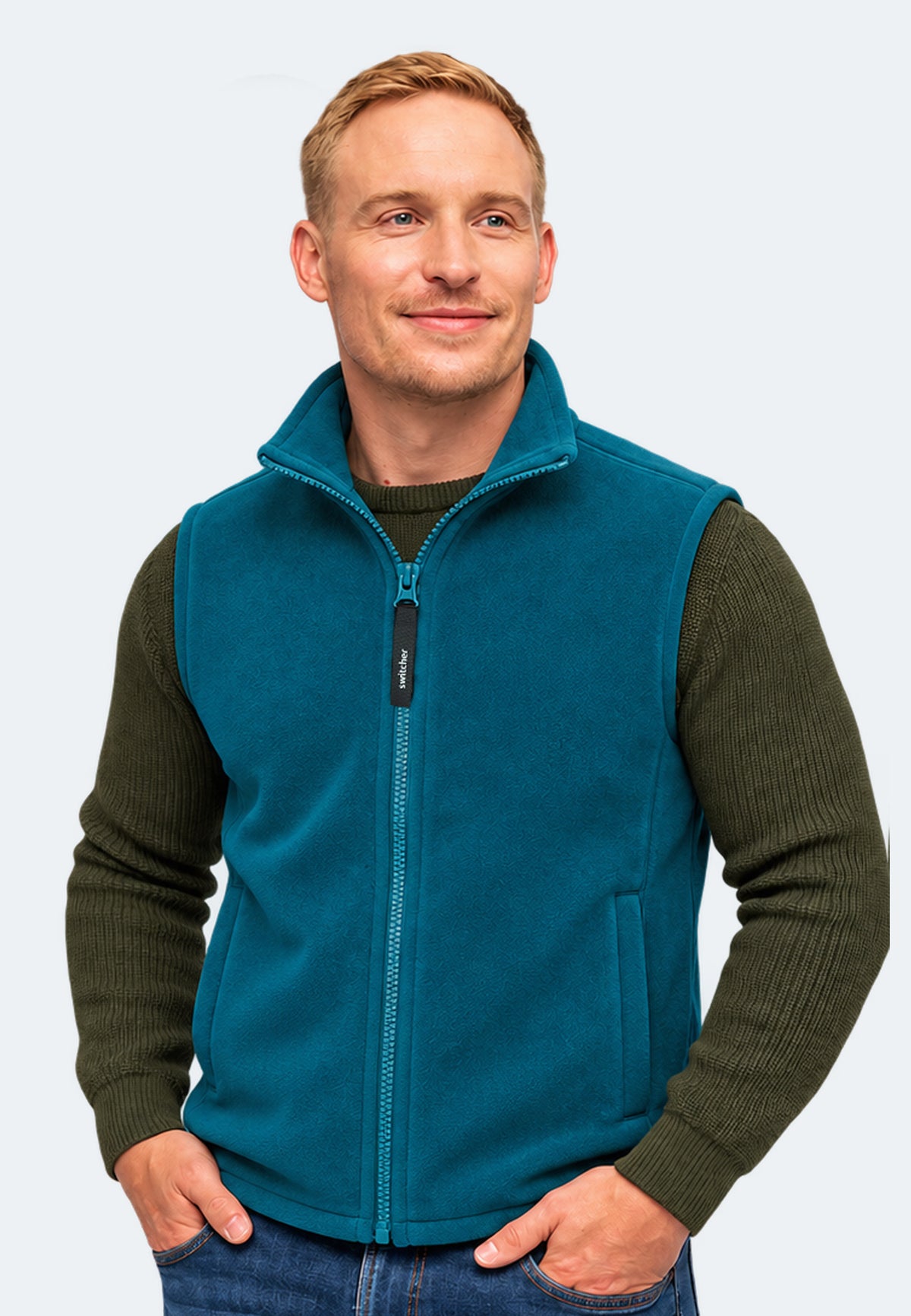 Gilet in pile Switcher, nuovo colore Cortina/245 petrolio