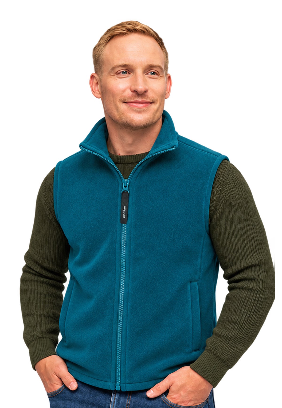 Gilet in pile Switcher, nuovo colore Cortina/245 petrolio