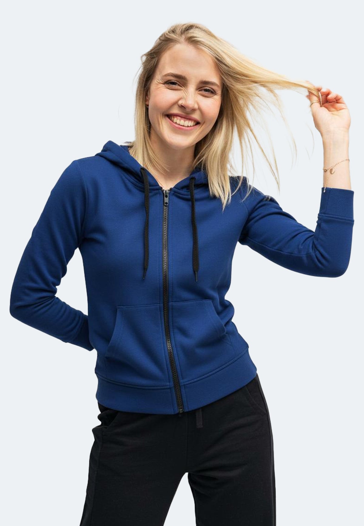 Felpa Con Cappuccio Donna Arizona – Blu, Taglia M, Pullover In Cotone E Poliestere, Nuova Con Etichette - Foto 2
