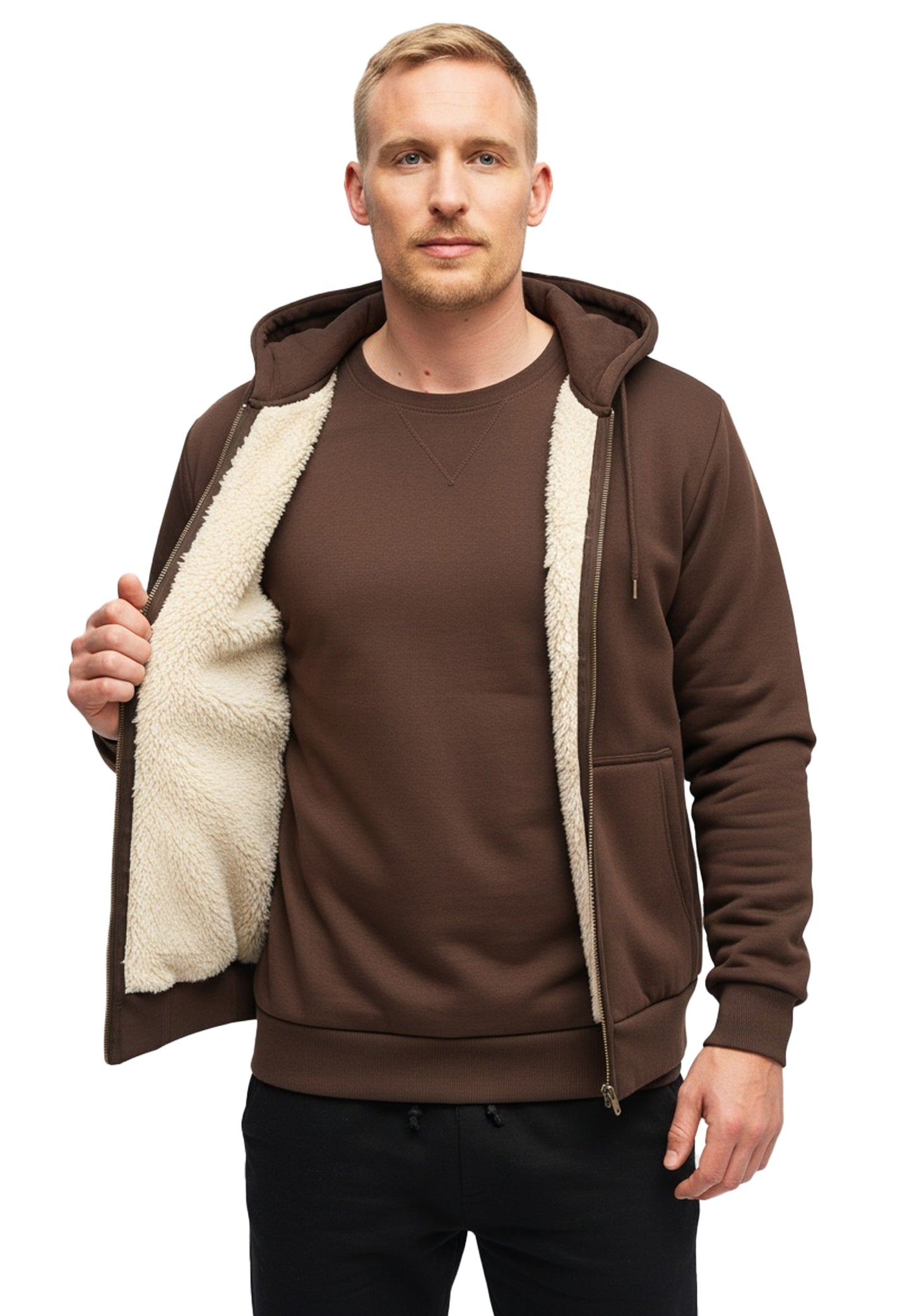 Switcher Sherpa Hoodie verbier color/680 cafe