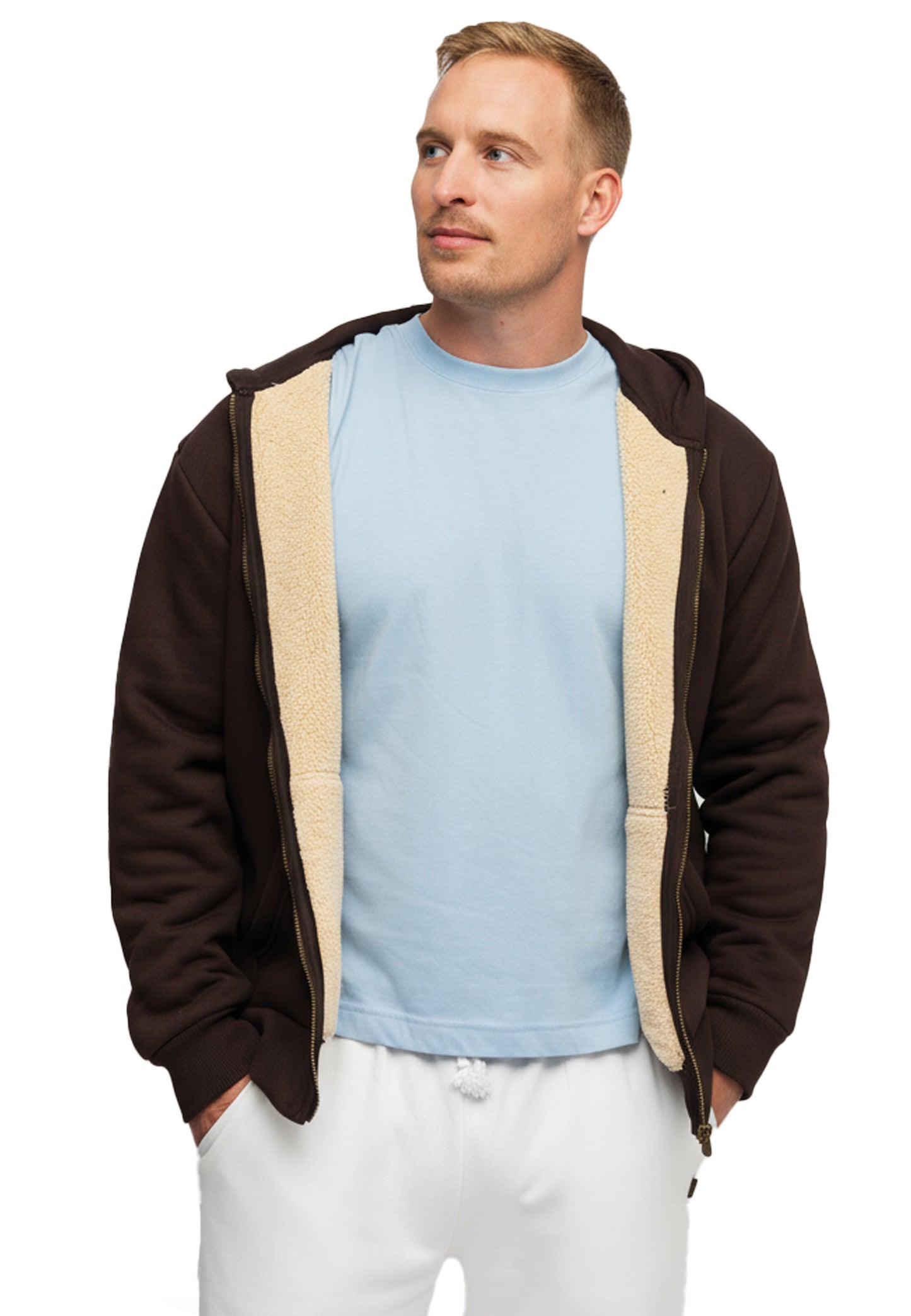 Switcher Sherpa Hoodie verbier color/680 cafe