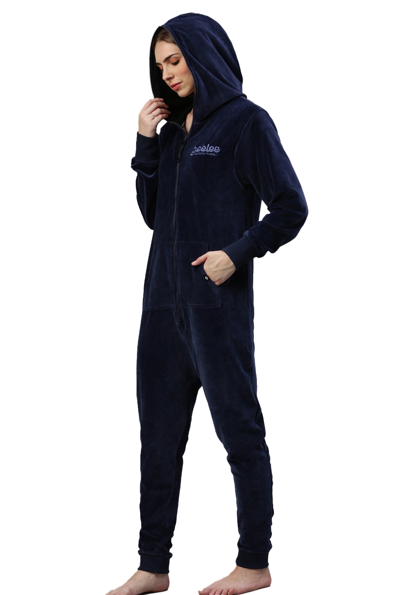 Switcher jumpsuit geeleevelvet color/20 marine