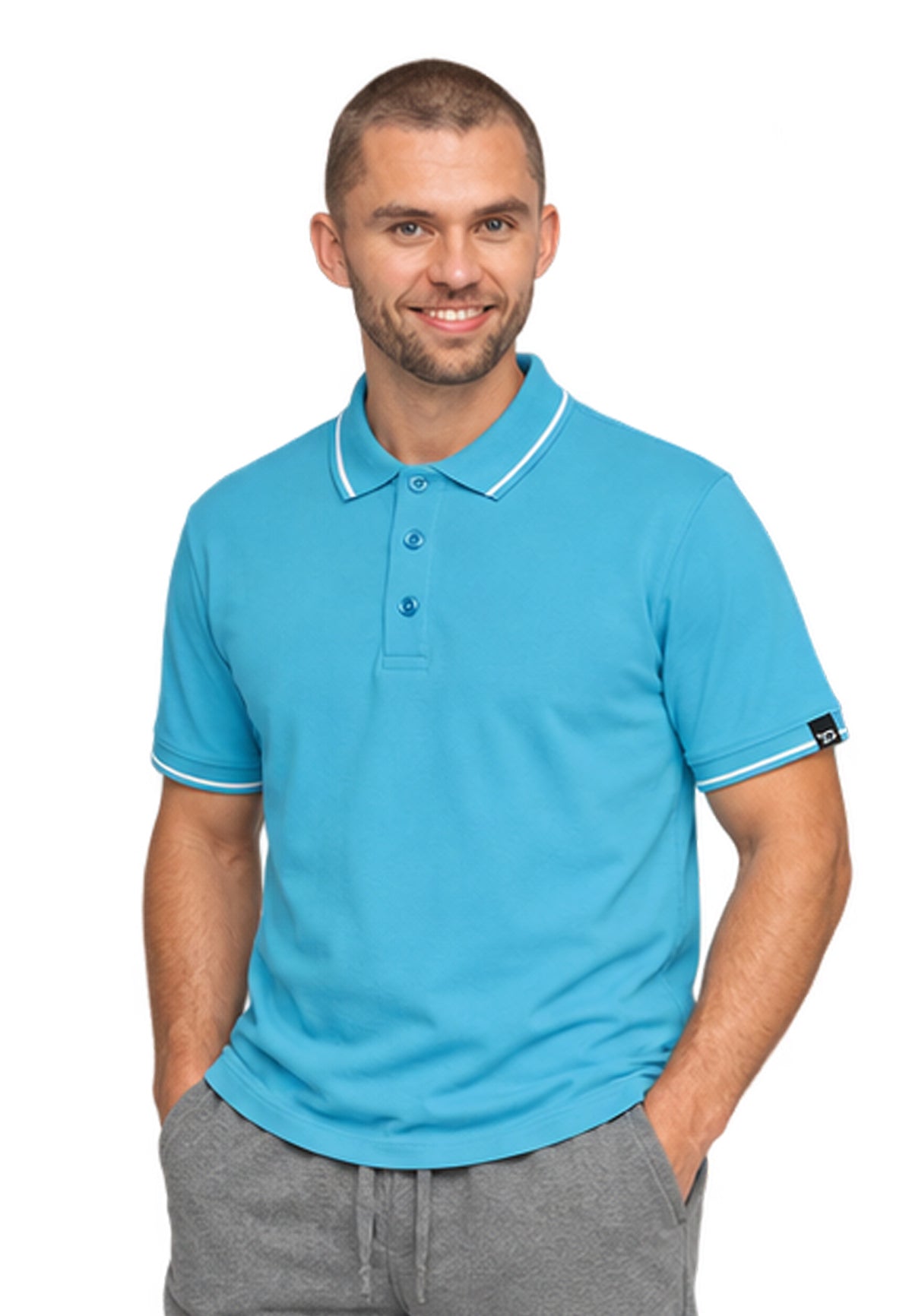 Switcher men's polo ben color/288 blue bay