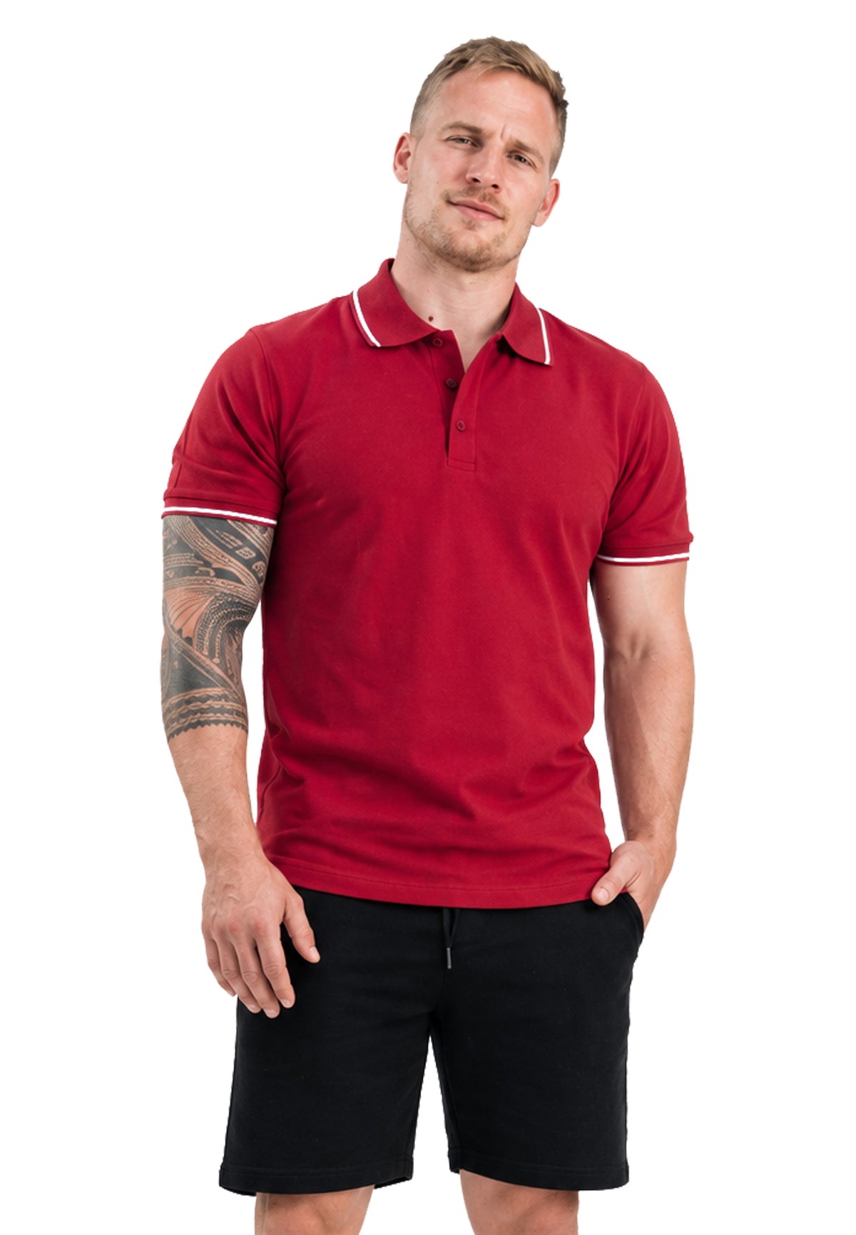 Switcher men's polo ben color/158 burgundy