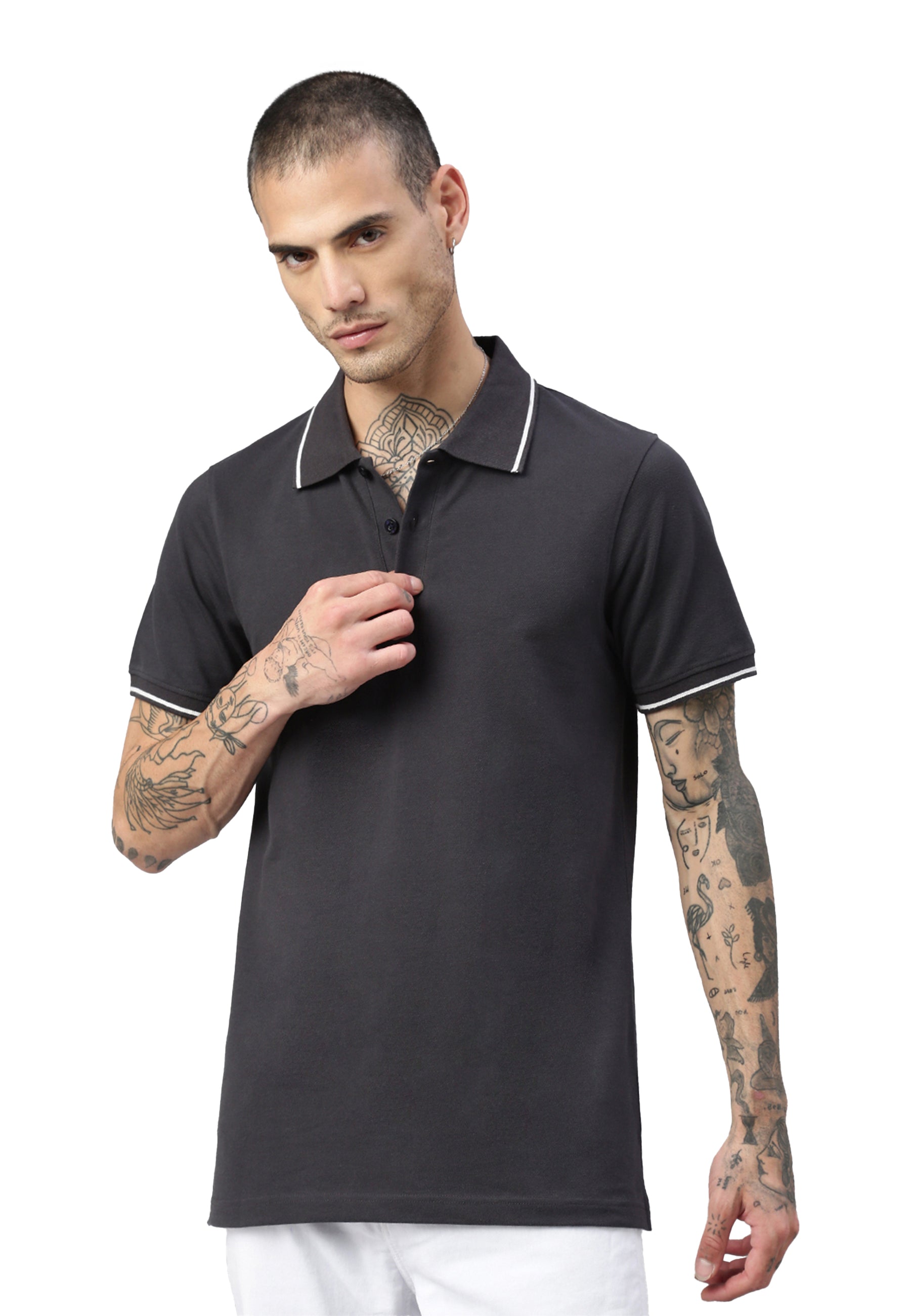 Contrast Polo mit Elasthan Ben