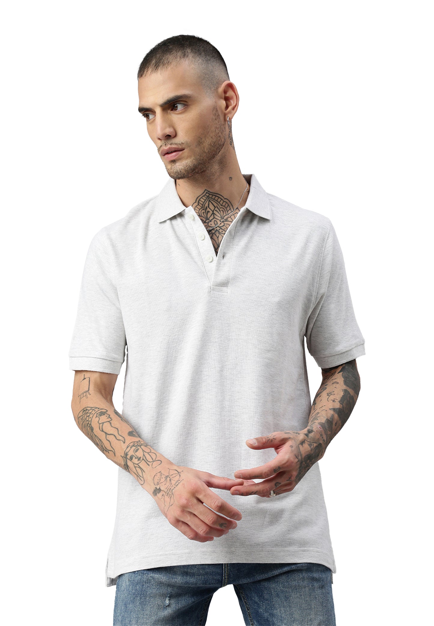 Switcher men's polo john color/43 blanc chine
