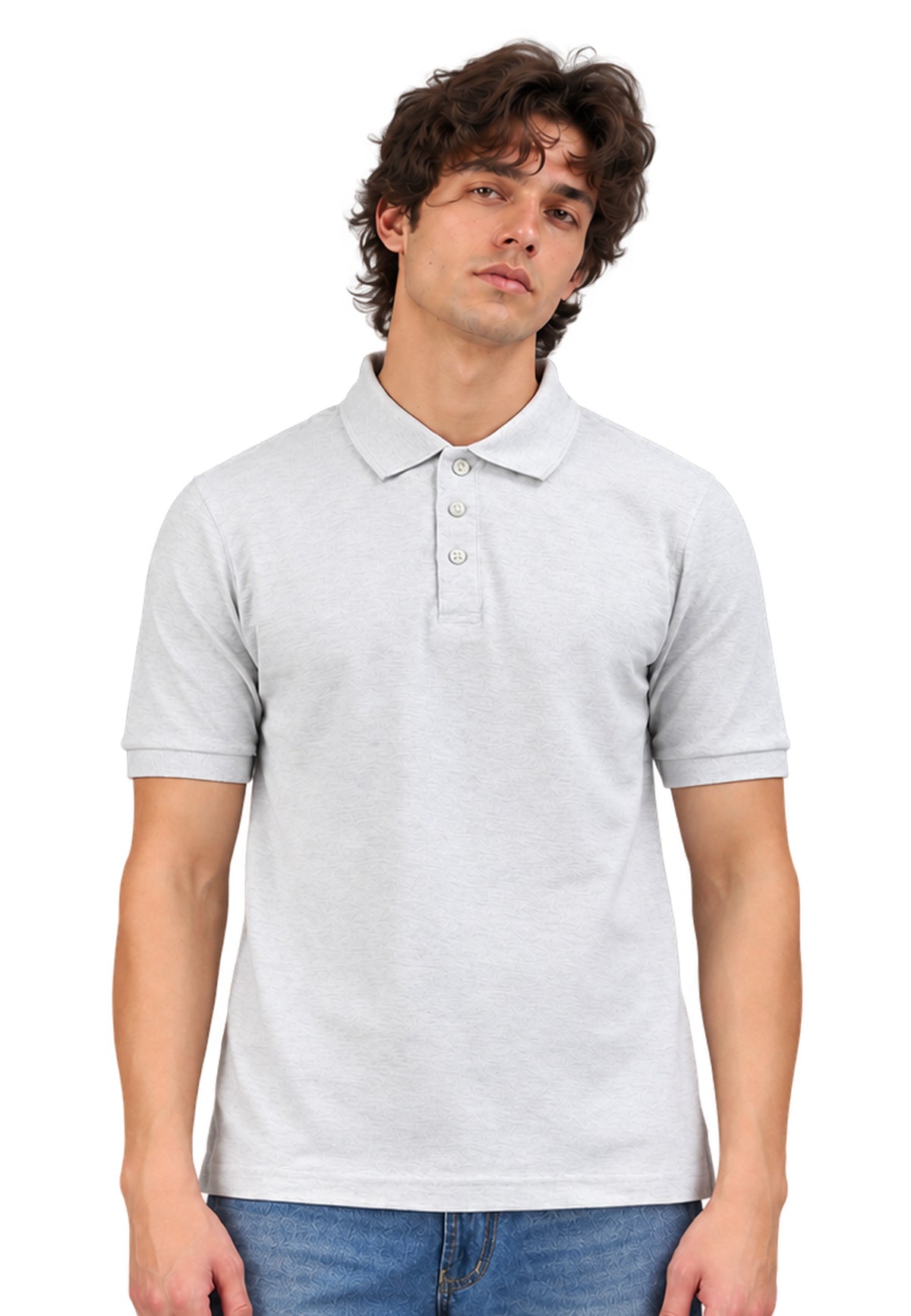 Switcher men's polo john color/43 blanc chine