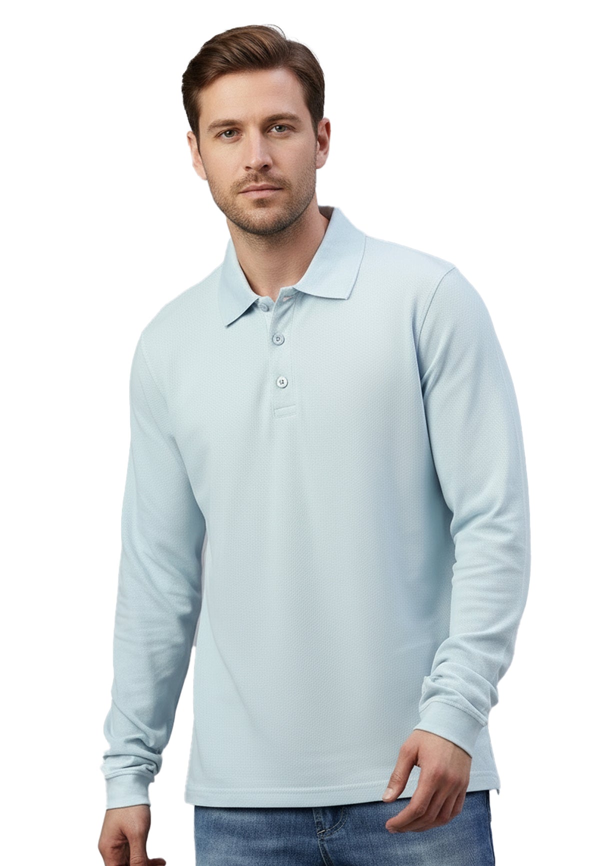 4907 Ralph – Polo da uomo a maniche lunghe in piqué