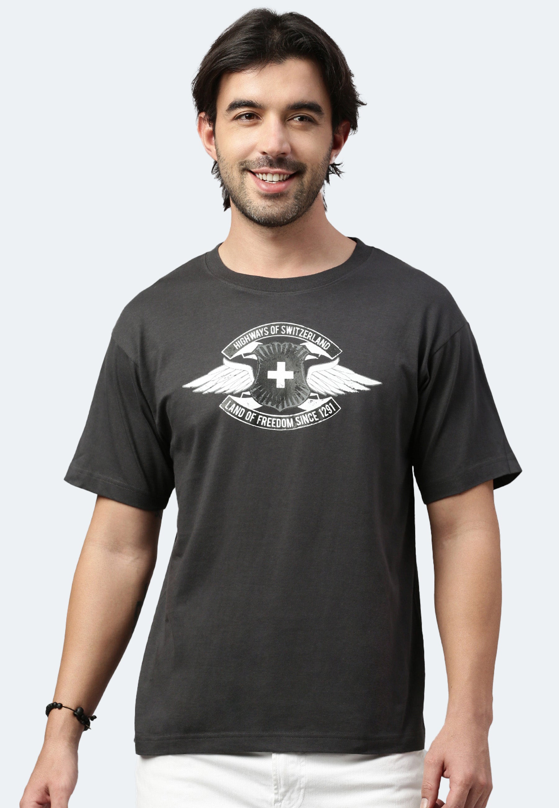 Switcher shirt Highways of Switzerland color/410 Arsenic