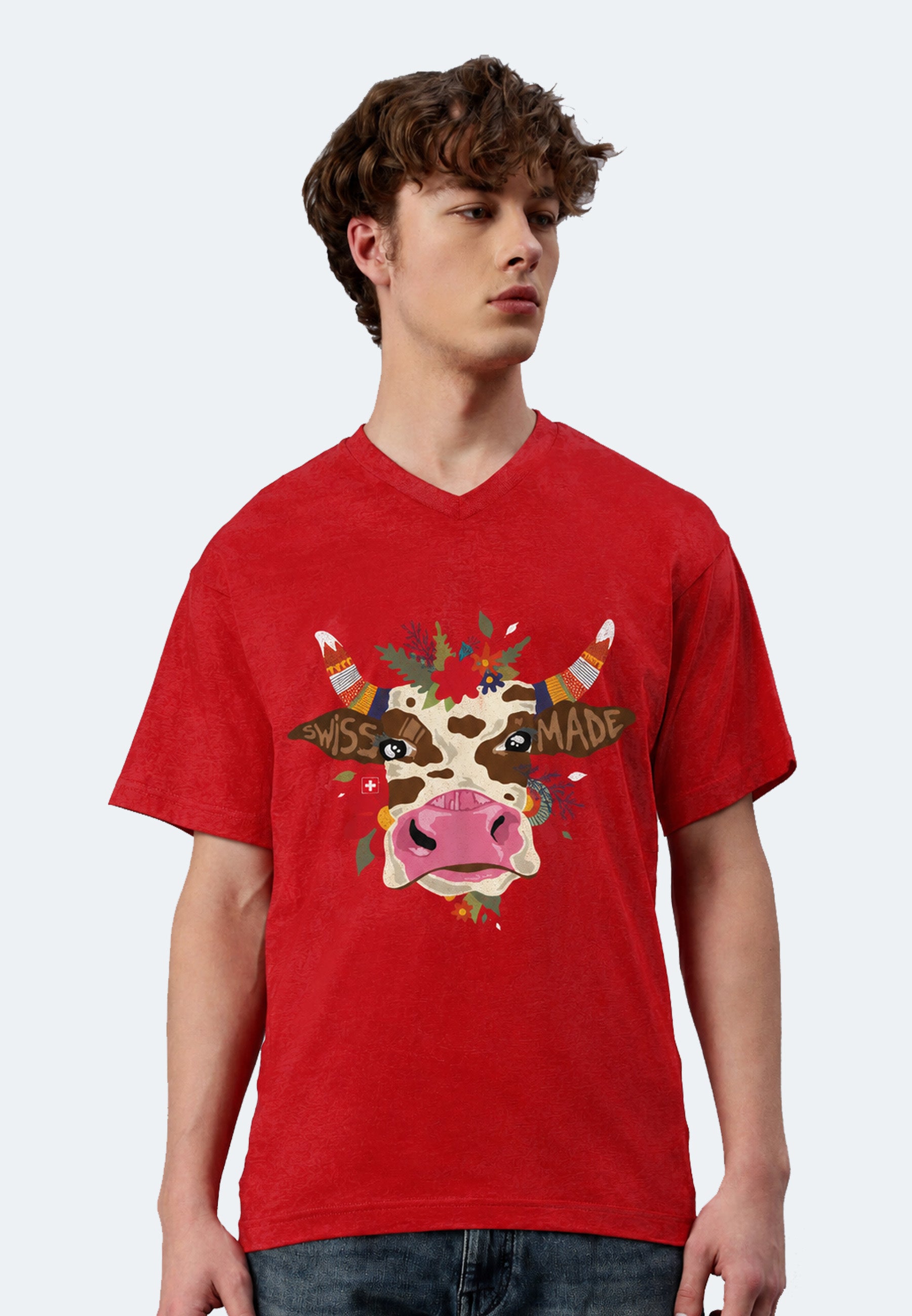 T-shirt Swiss Vision, couleur 10 rouge