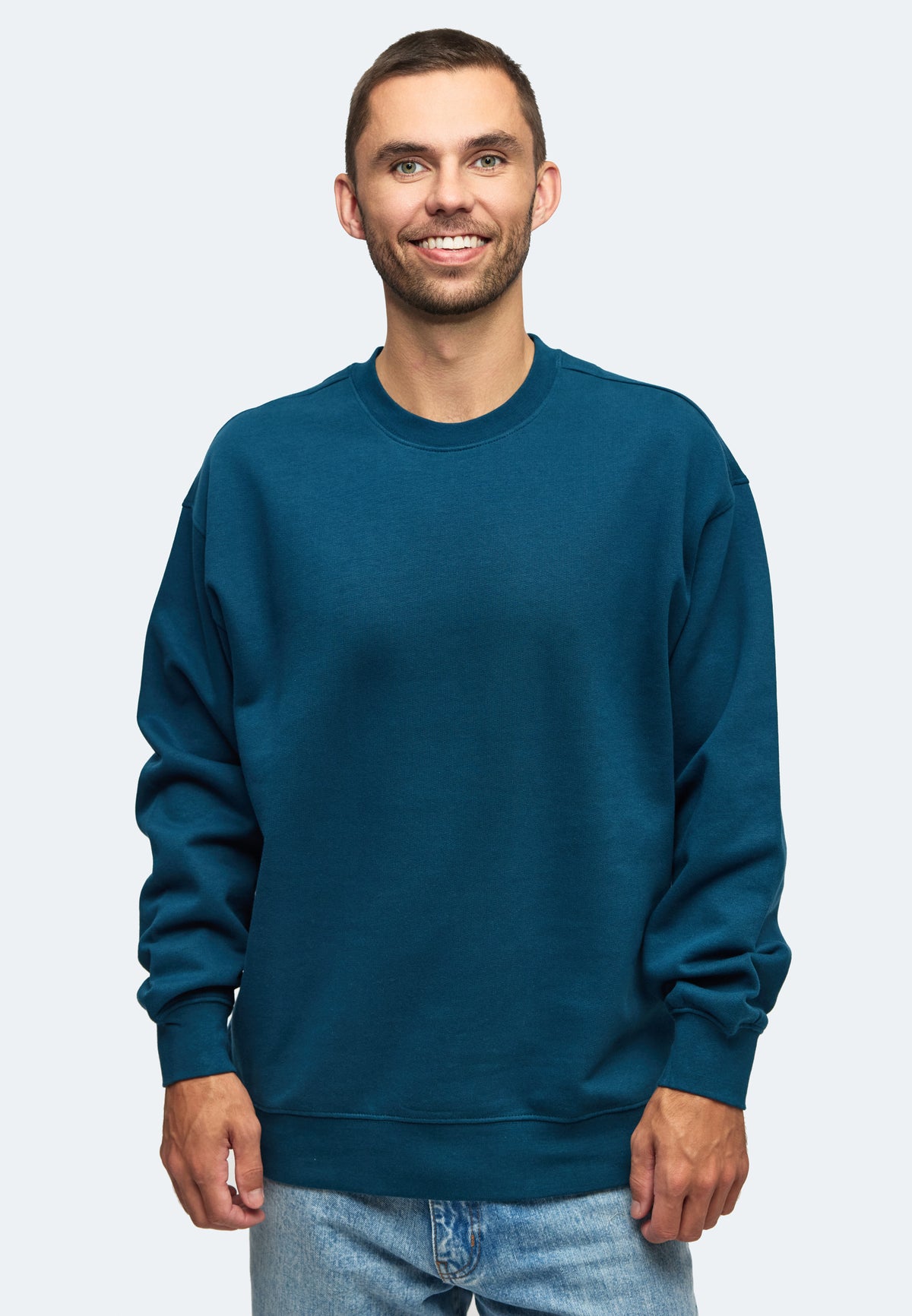 men sweatshirt Bristol color/245 petrol