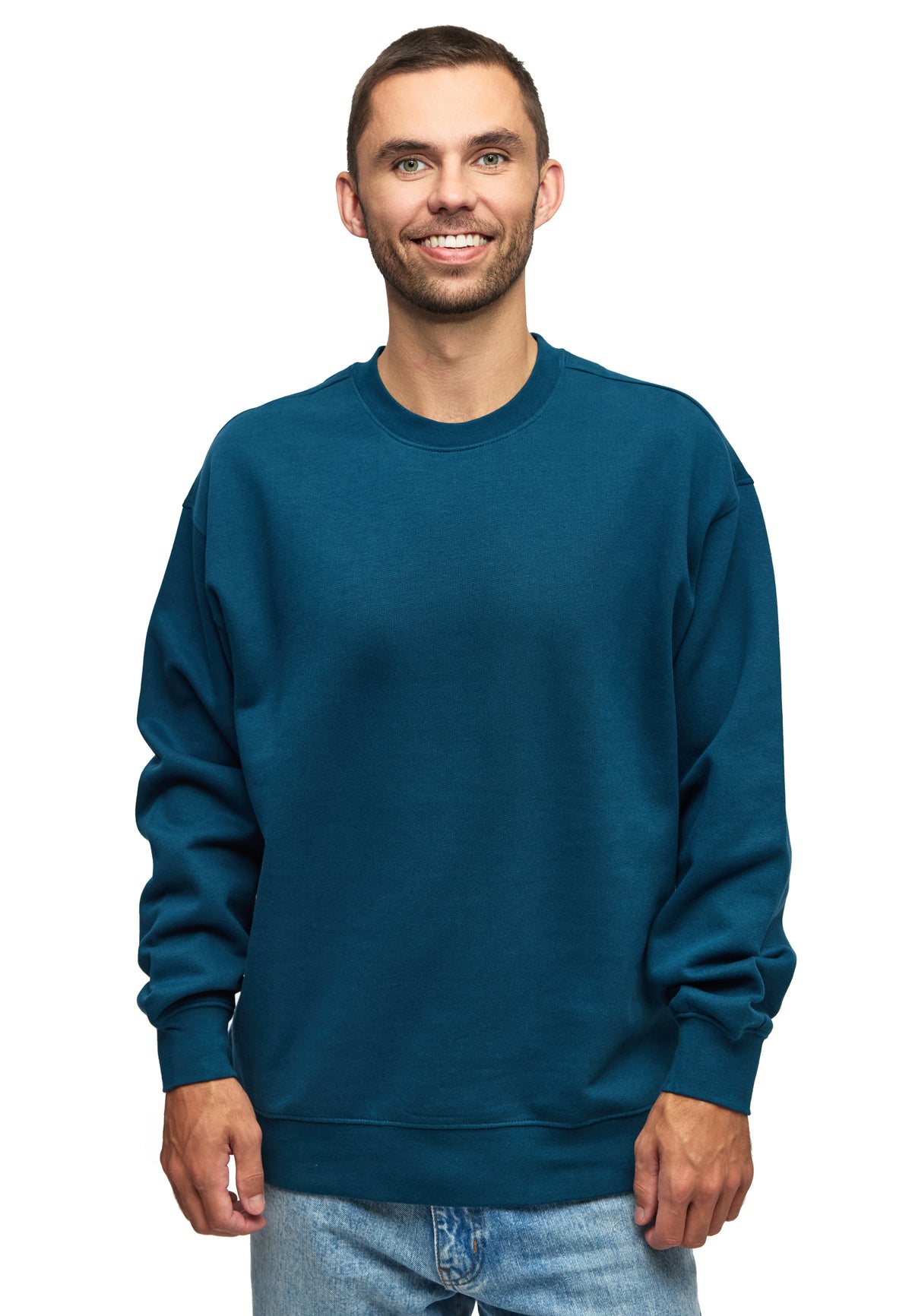 men sweatshirt Bristol color/245 petrol