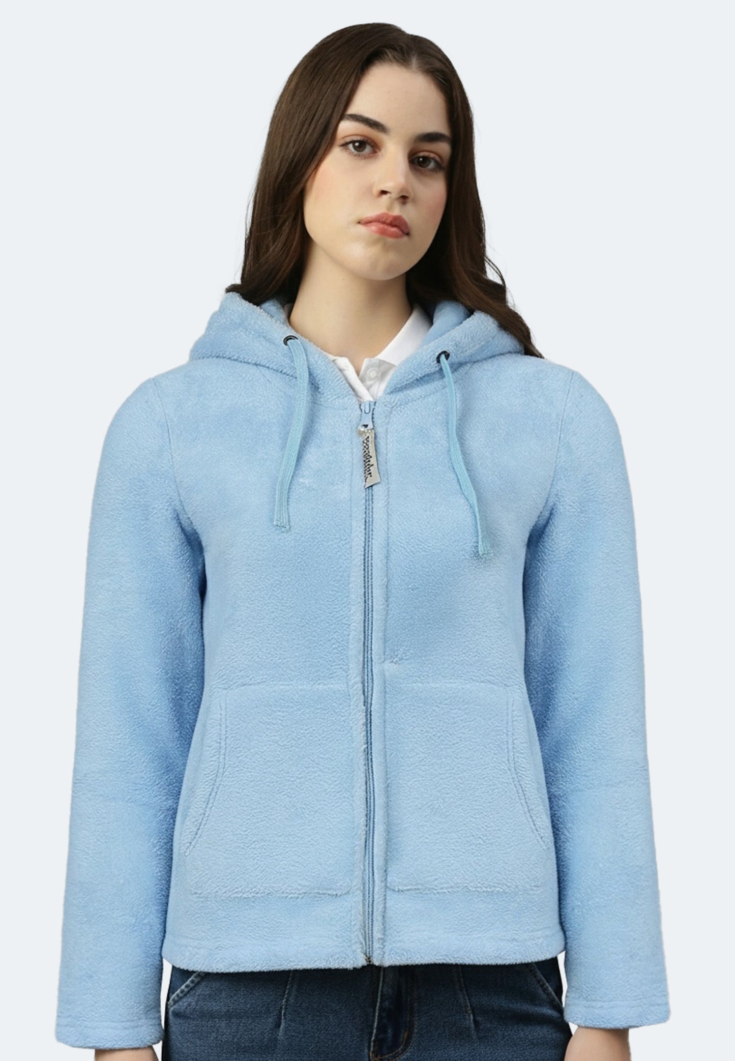 Damen Kuschel-Hoodie aus 100 % recyceltem Polyester Fleece