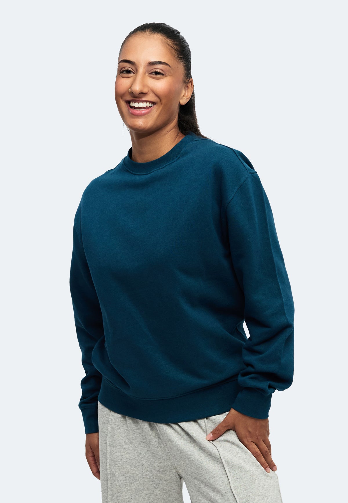 Sweat-shirt Switcher pour femme, modèle York, couleur 245 pétrole