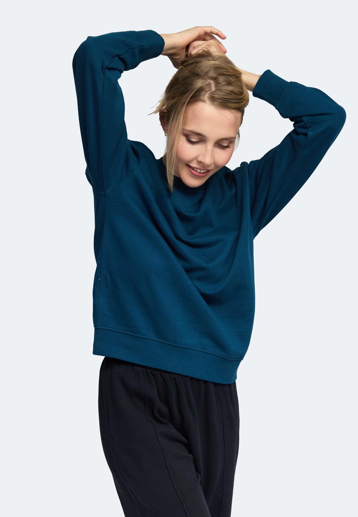 Sweat-shirt Switcher pour femme, modèle York, couleur 245 pétrole