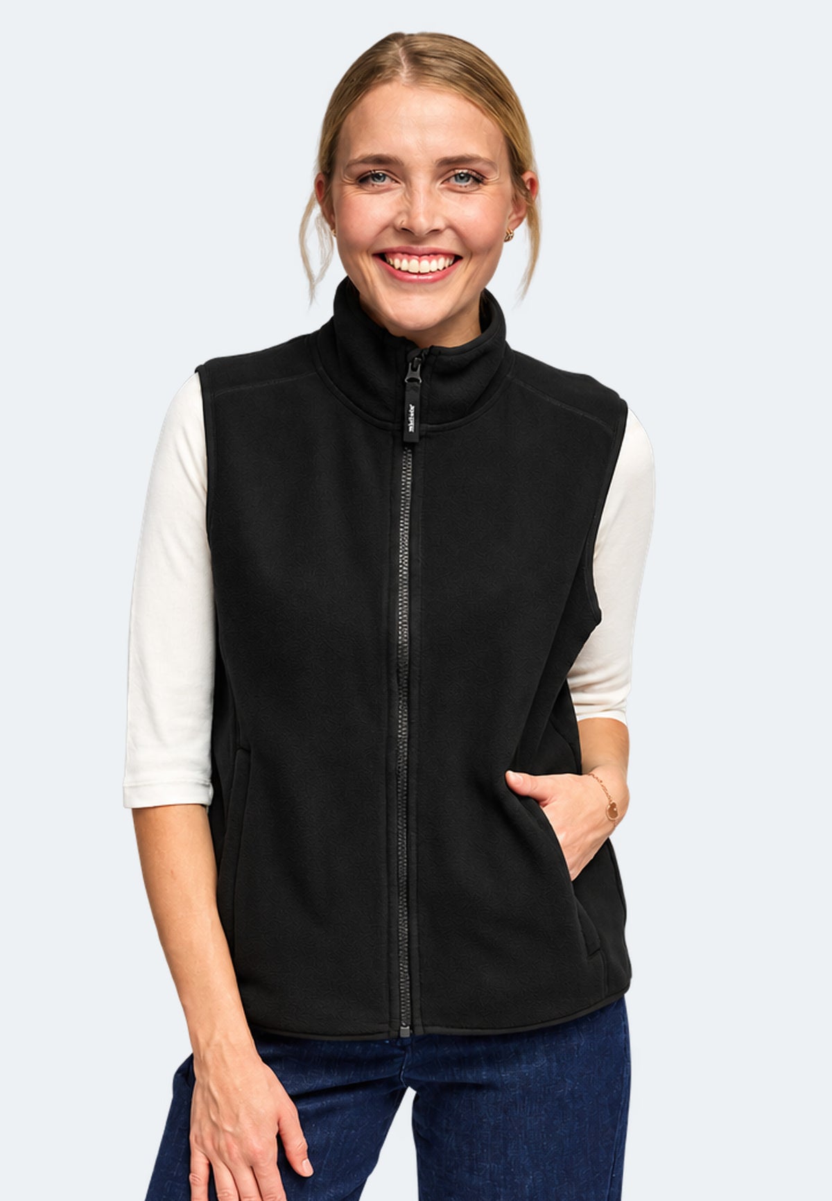 Gilet in pile da donna Switcher, modello New Helsinki, colore 40 noir